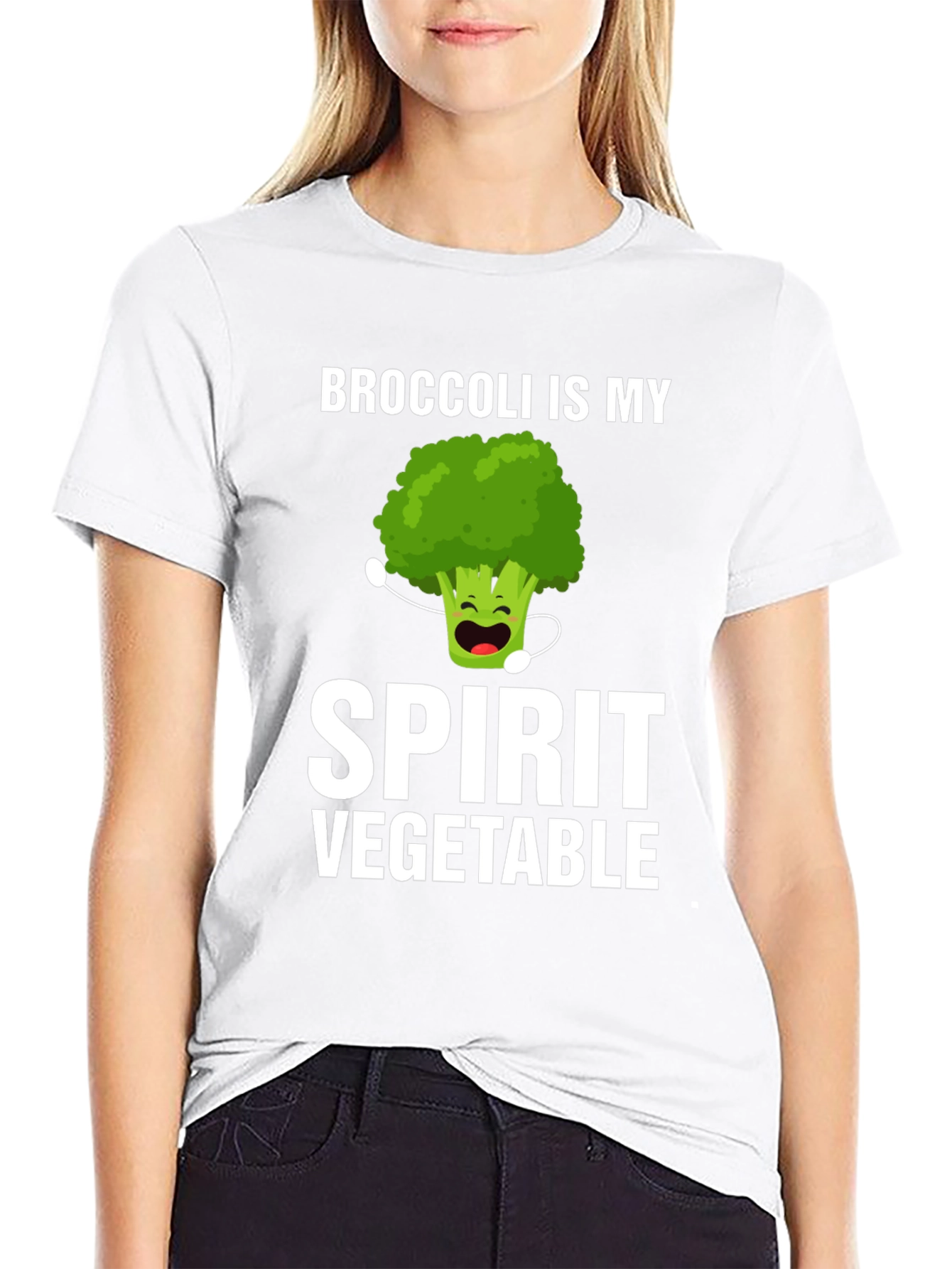 Black Broccoli Spirit Vegetable T-Shirt Funny Foodie Tee view 9
