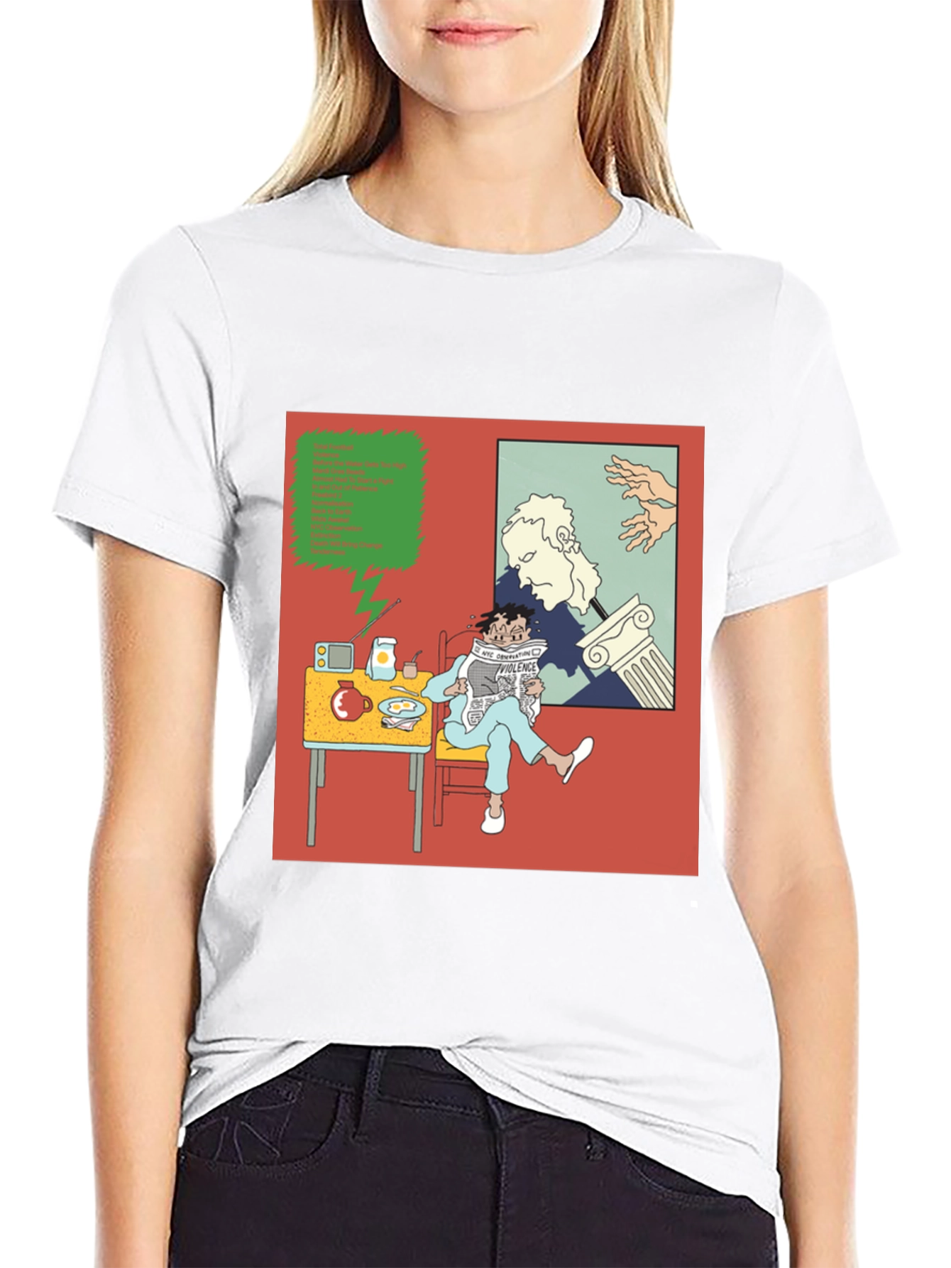 Black Philosophical Breakfast Tee view 9