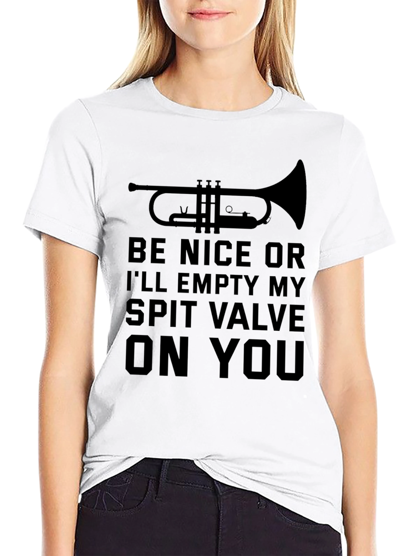 Black Trumpet Spit Valve T-Shirt Funny Band Geek Shirt view 9