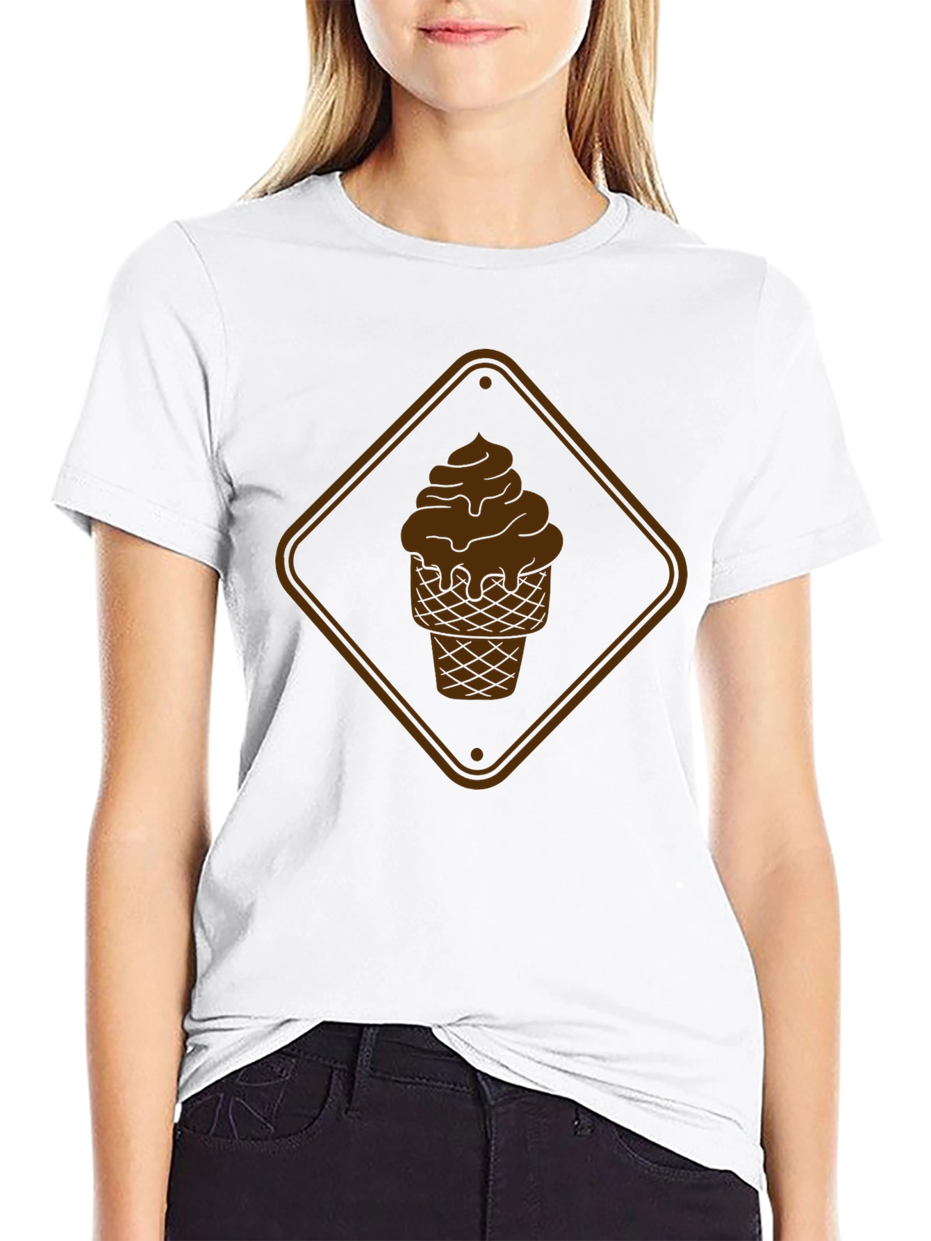 Black Chocolate Ice Cream Graphic Tee - Black view 9