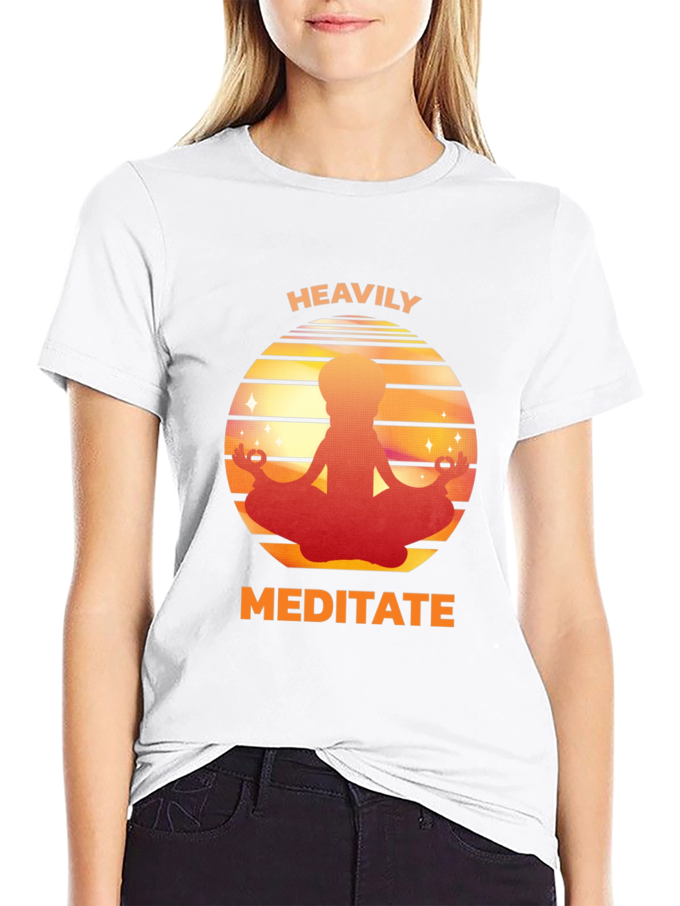 Heavily Meditate Graphic Tee - Relaxed Fit - 9