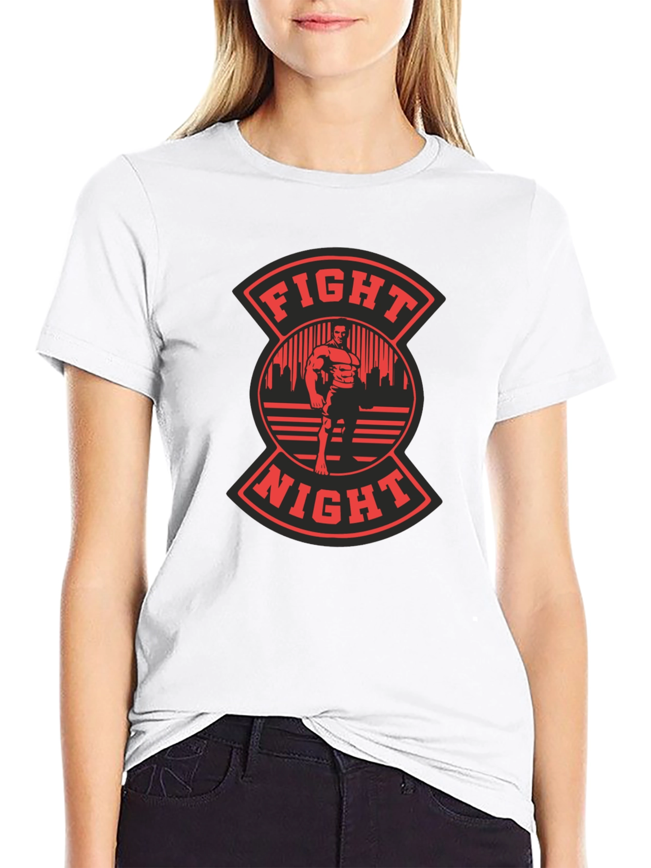 Black Fight Night Graphic T-Shirt - Men's Black Tee view 9