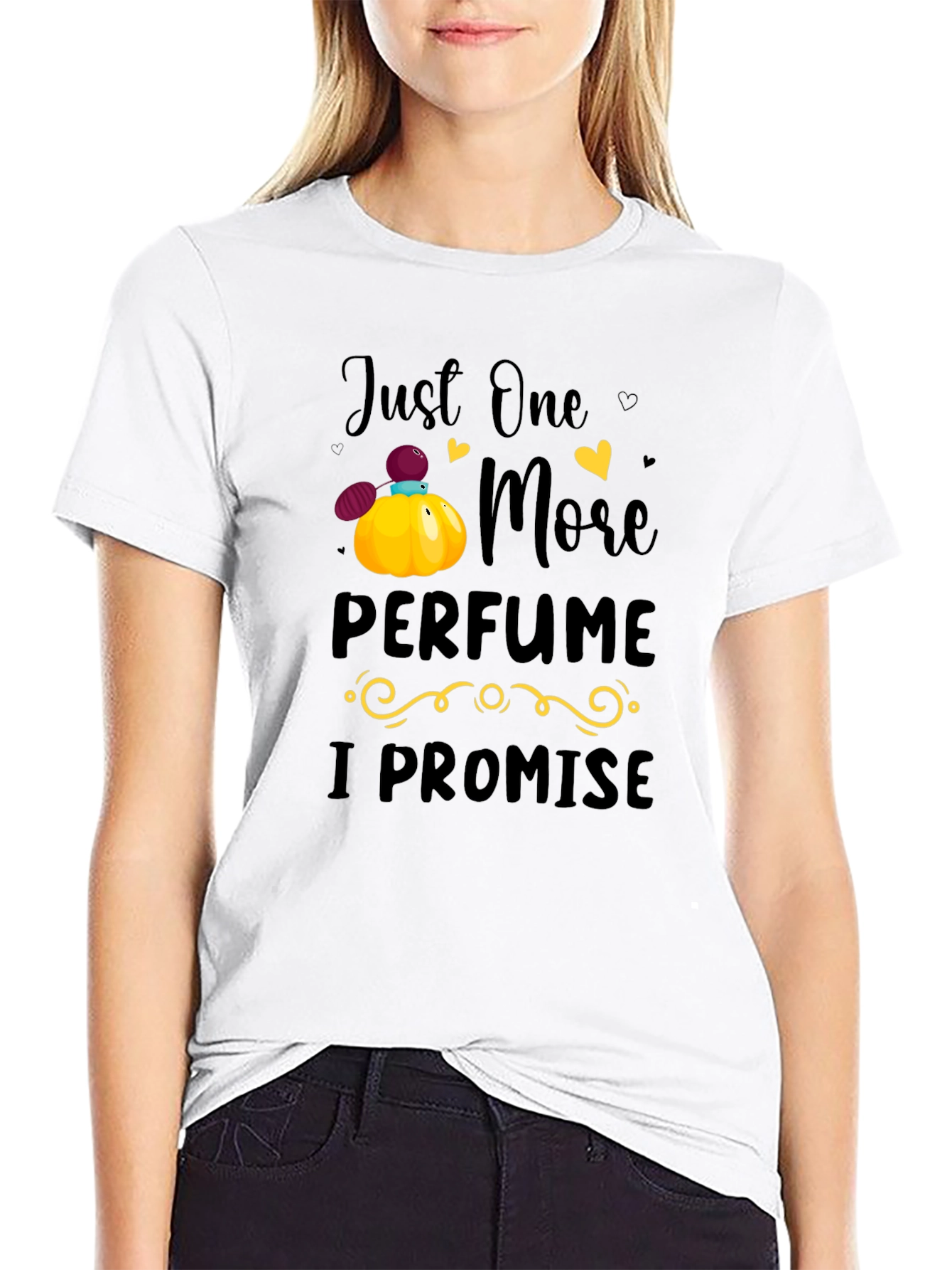 Black Just One More Perfume T-Shirt view 9