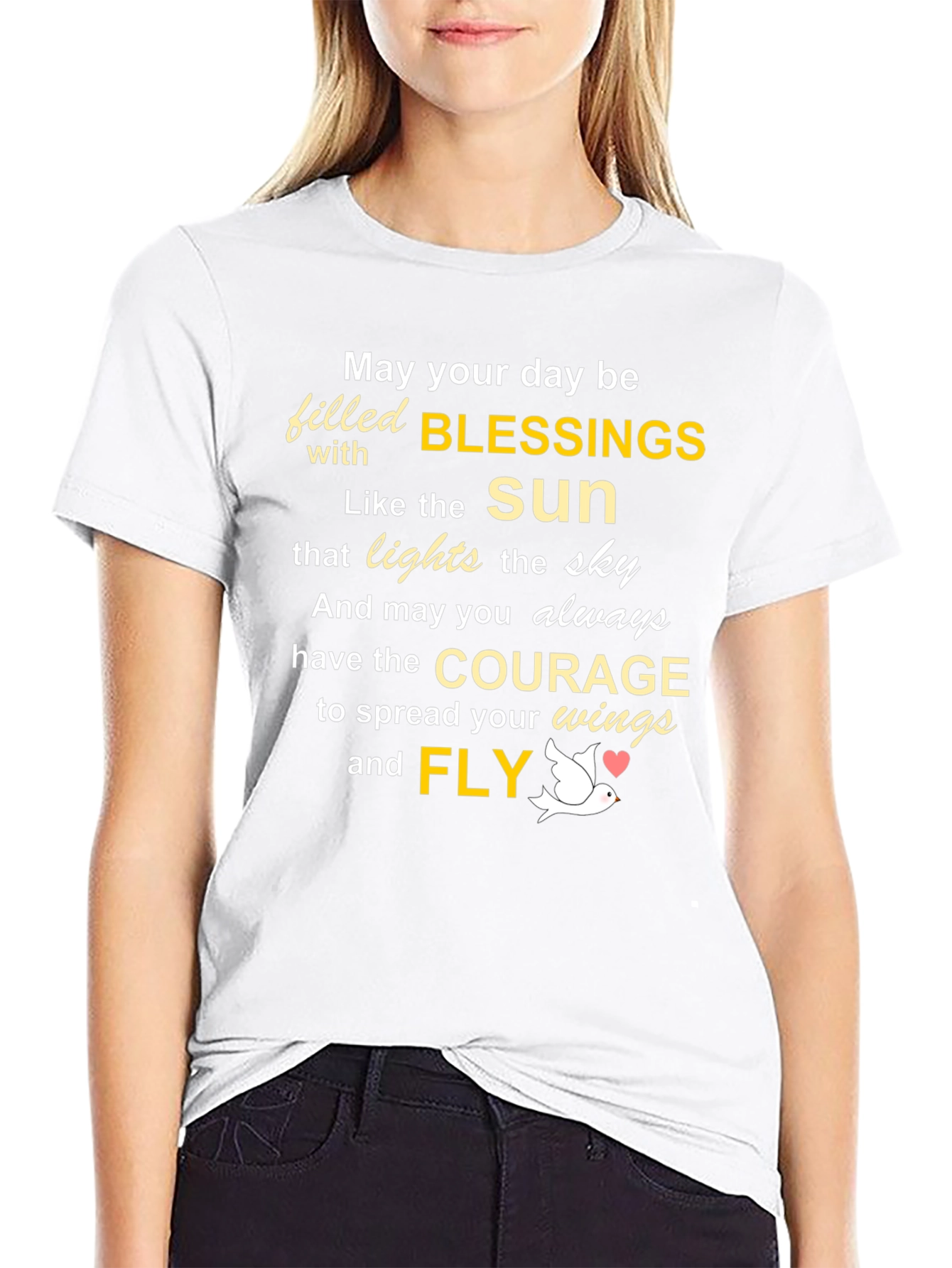 Black Inspirational Blessings Graphic T-Shirt view 9
