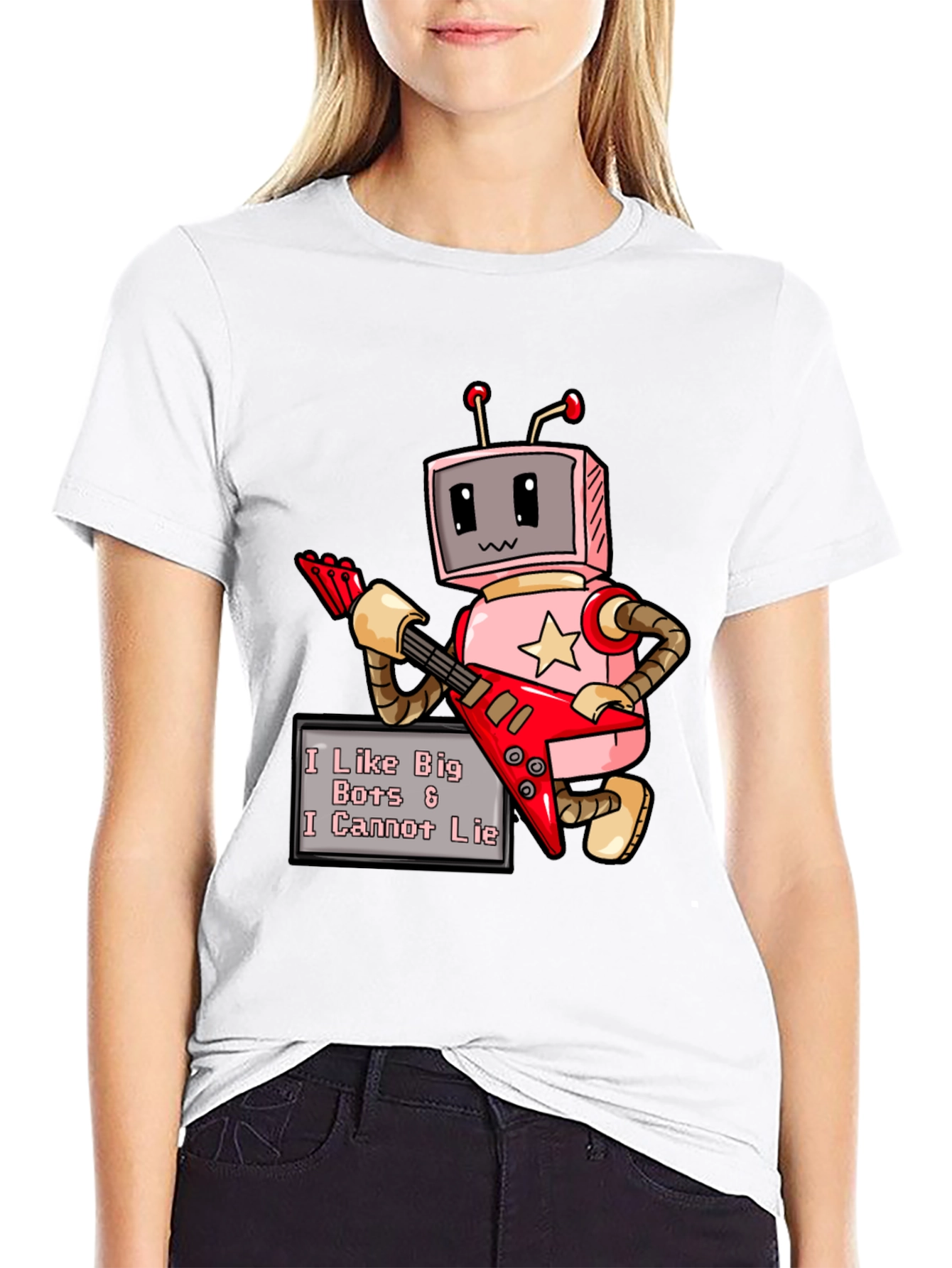 Black I Like Big Bots T-Shirt view 9