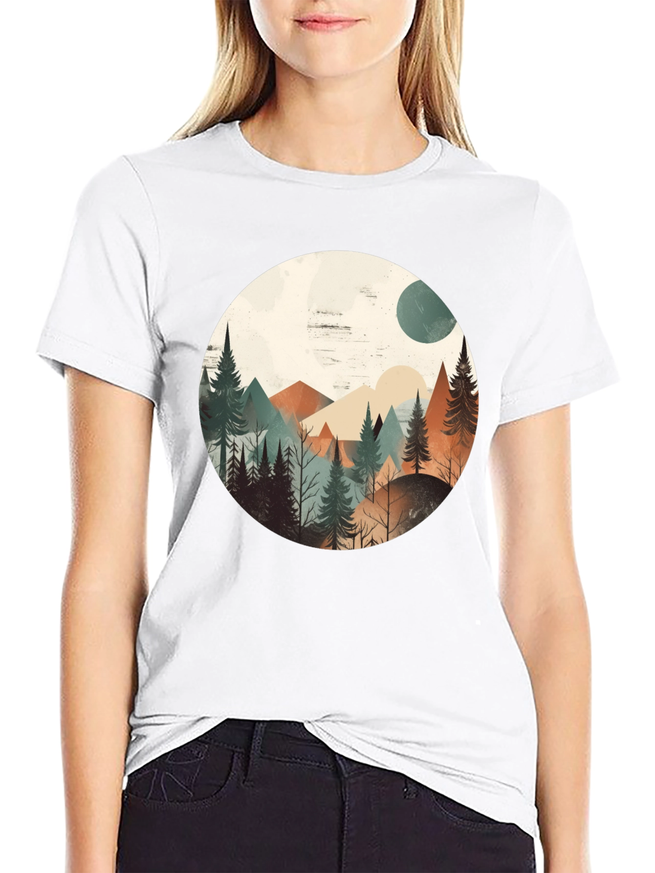 Black Mountainscape Graphic Tee - Unisex Comfort view 9
