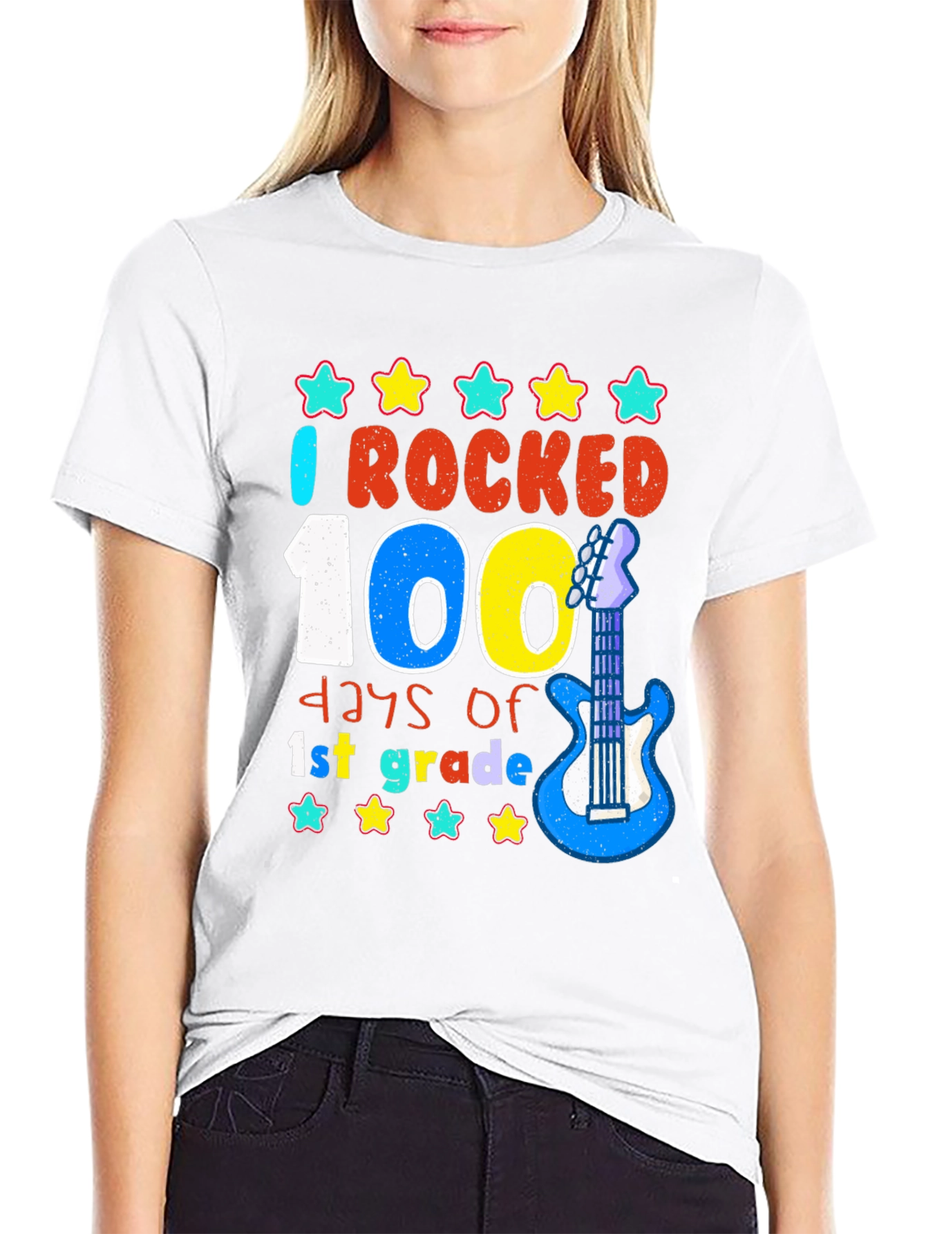 Rocked 100 Days of 1st Grade T-Shirt - 9