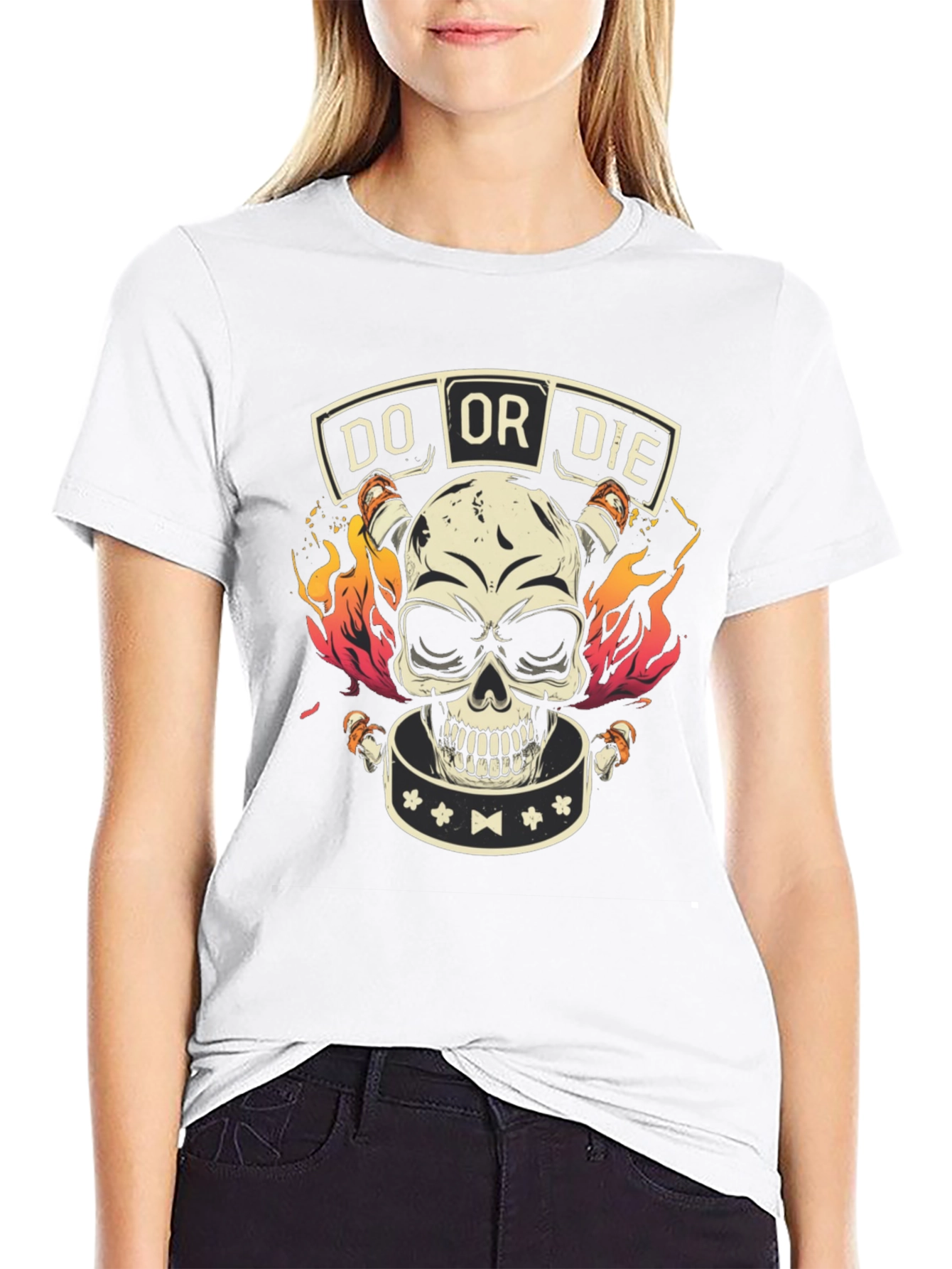 Black Do or Die Skull Graphic Tee - Bold Style view 9