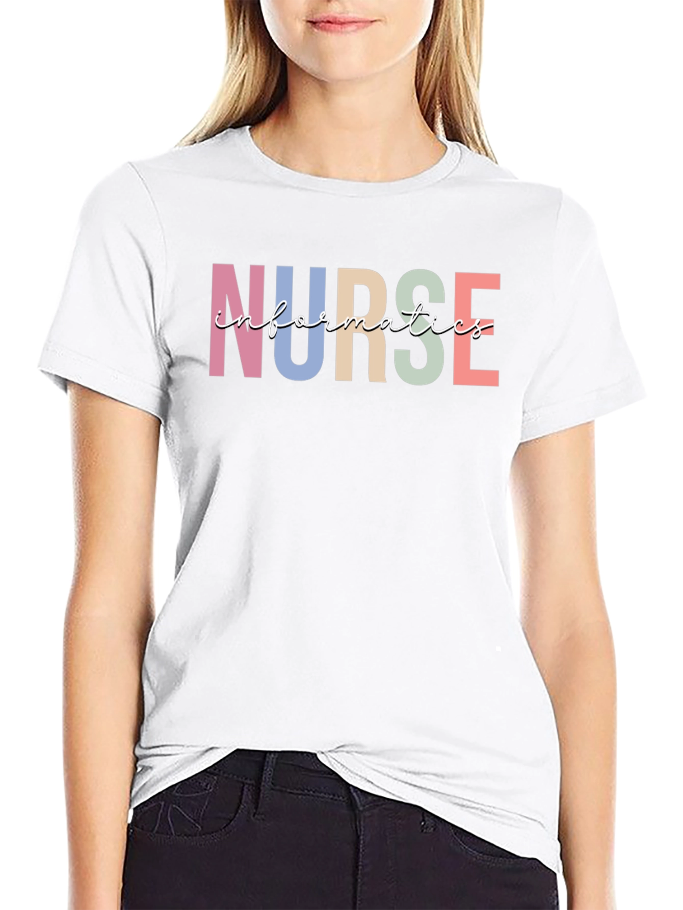 Black Nurse Informatics T-Shirt - Comfortable Cotton Blend view 9