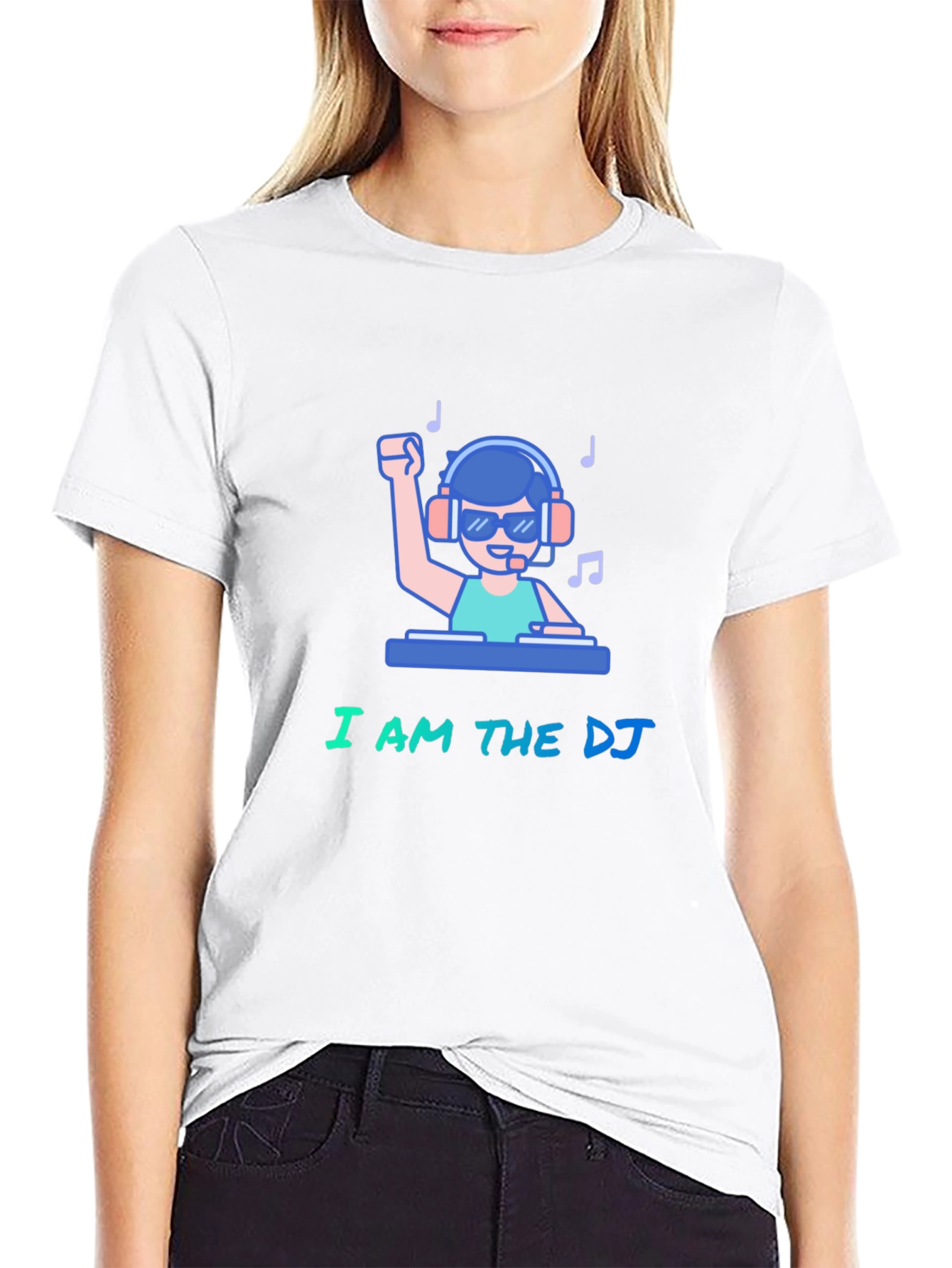 Black I Am The DJ Black T-Shirt view 9