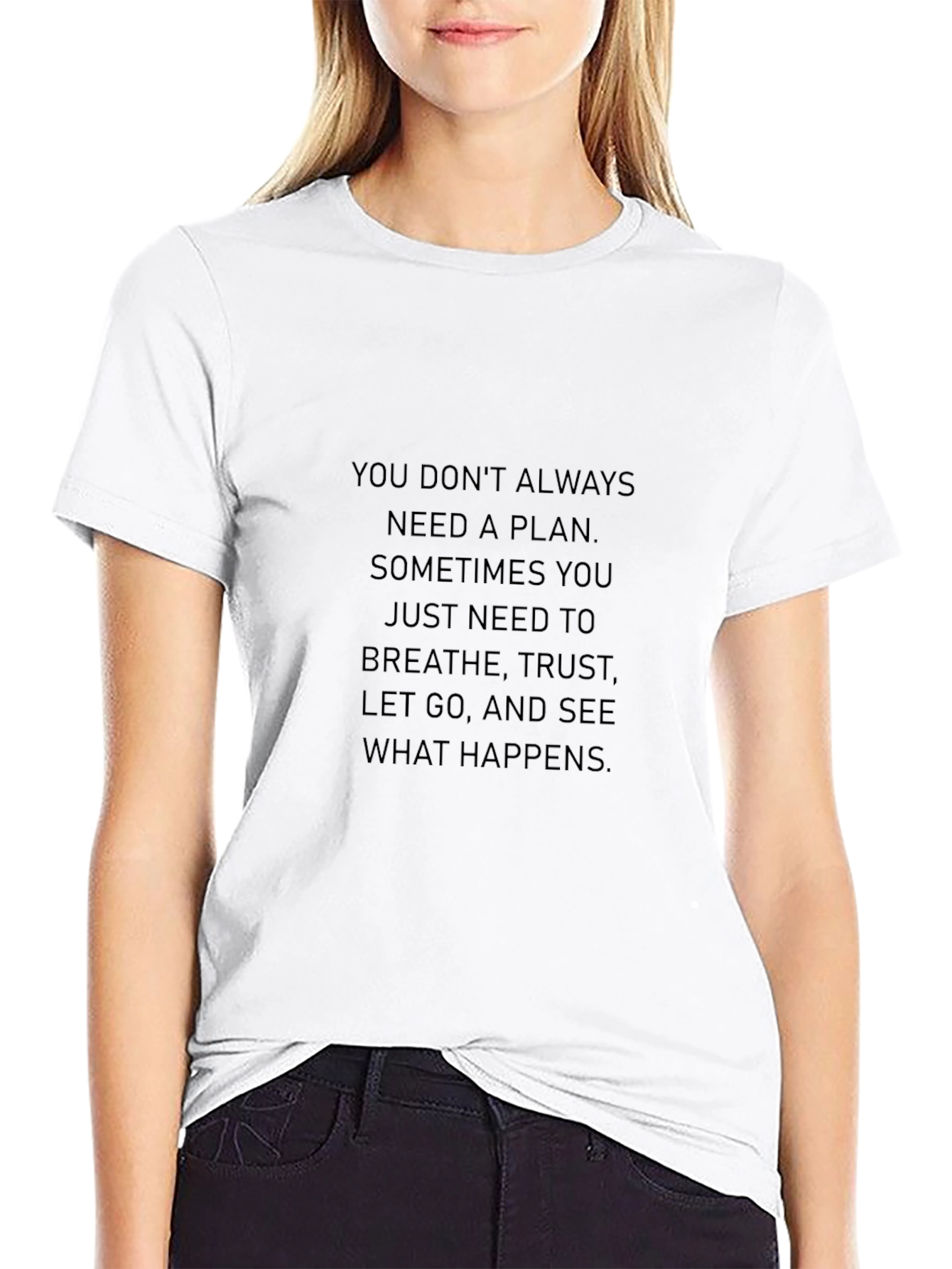 Black Inspirational Message Black T-Shirt view 9