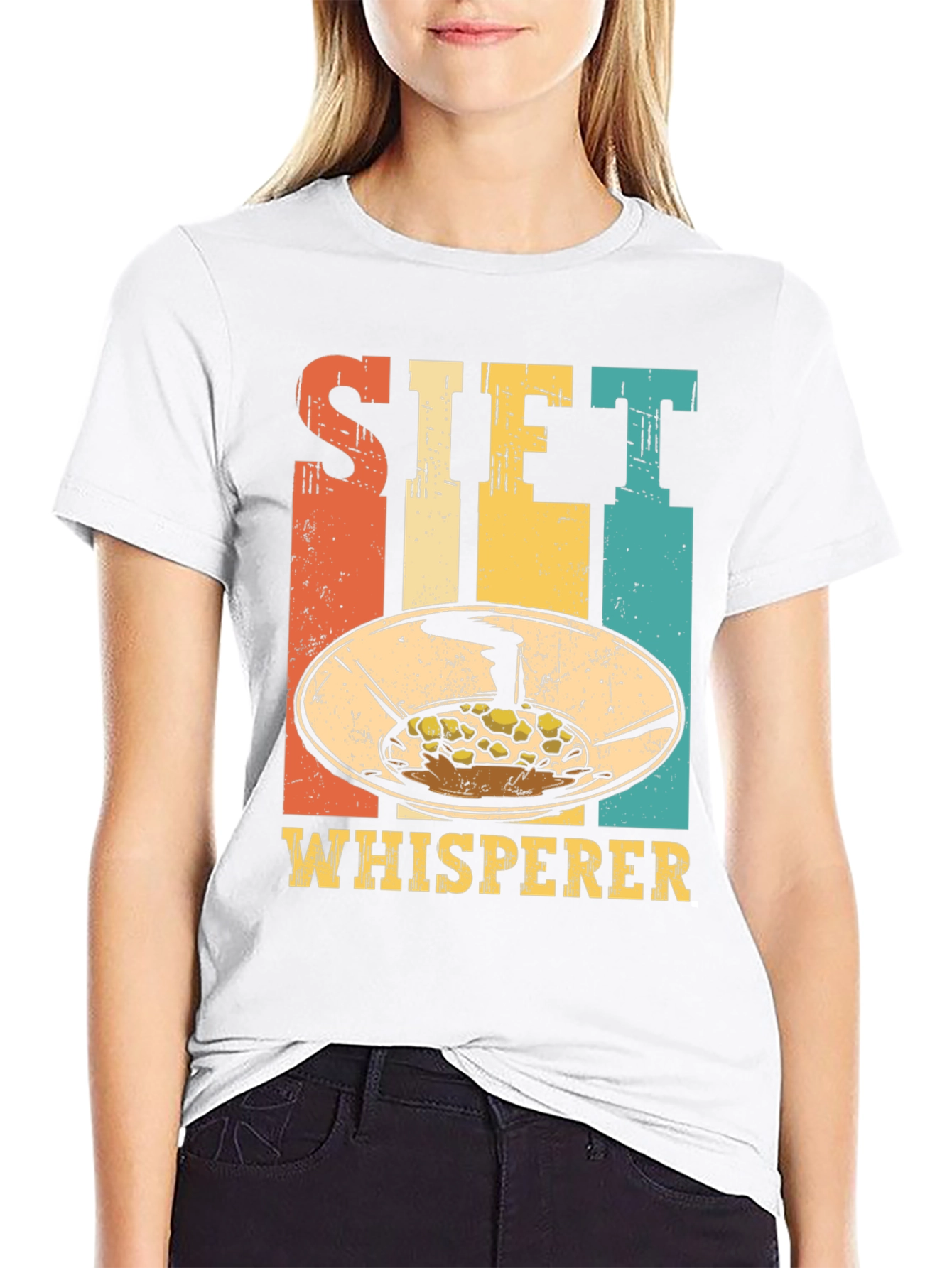 Black Sift Whisperer Retro T-Shirt - Baking Lover's Tee view 9