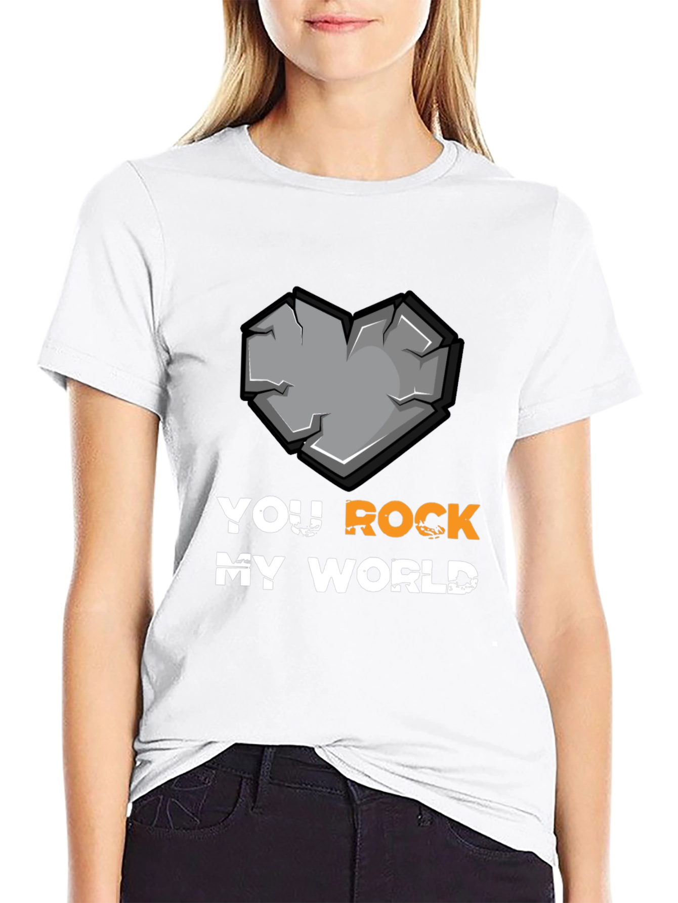 Black You Rock My World Graphic T-Shirt - Black view 9
