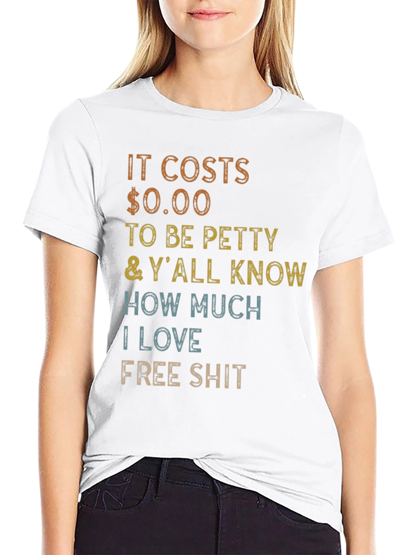 Black It Costs $0.00 to Be Petty T-Shirt view 9