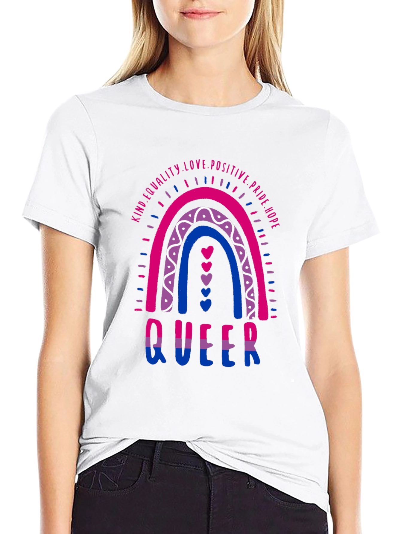 Black Bisexual Pride Queer T-Shirt view 9