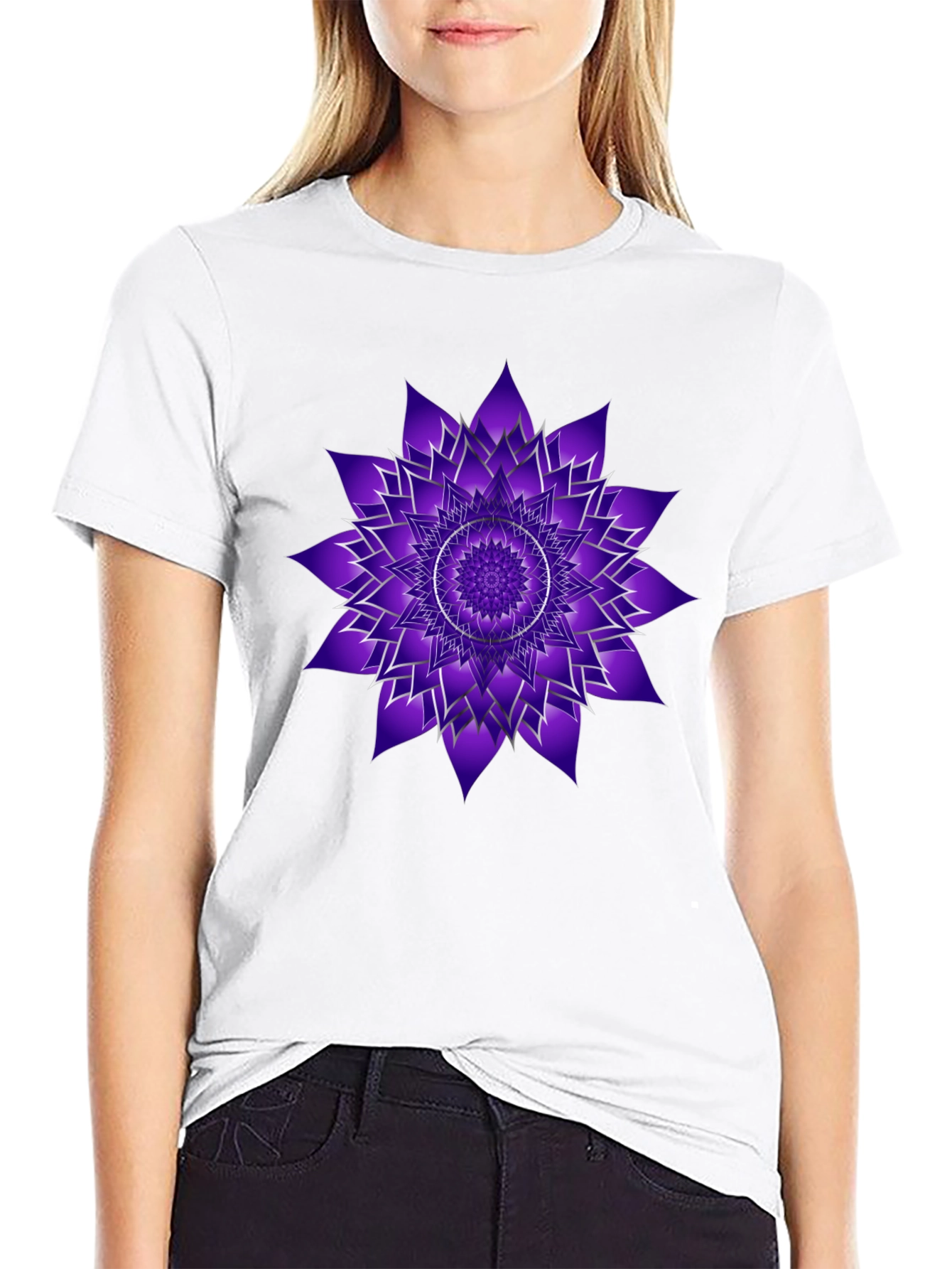 Black Crown Chakra Black T-Shirt - Spiritual Design view 9