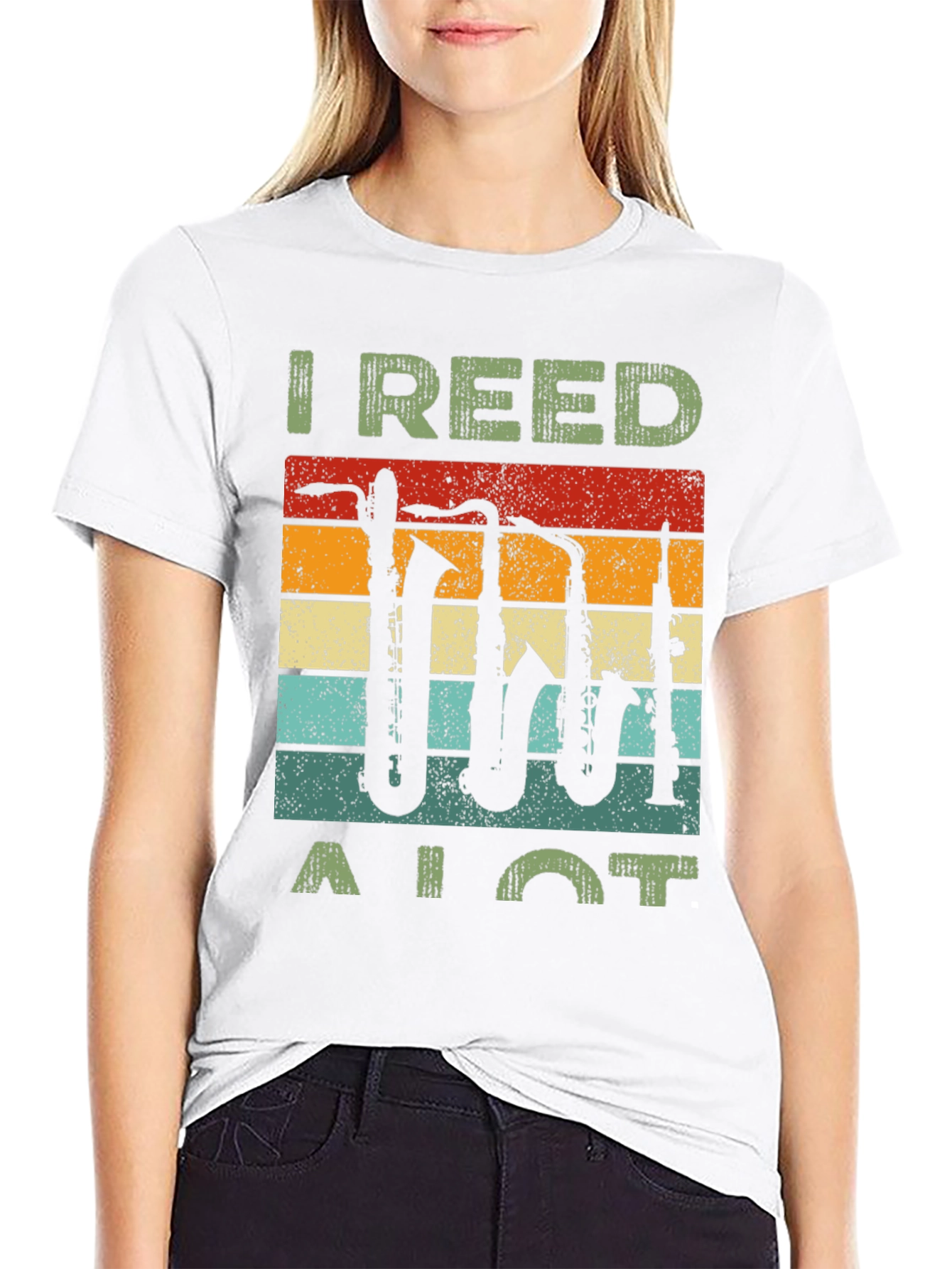Black I Reed A Lot Saxophone T-Shirt - Music Lover Tee view 9