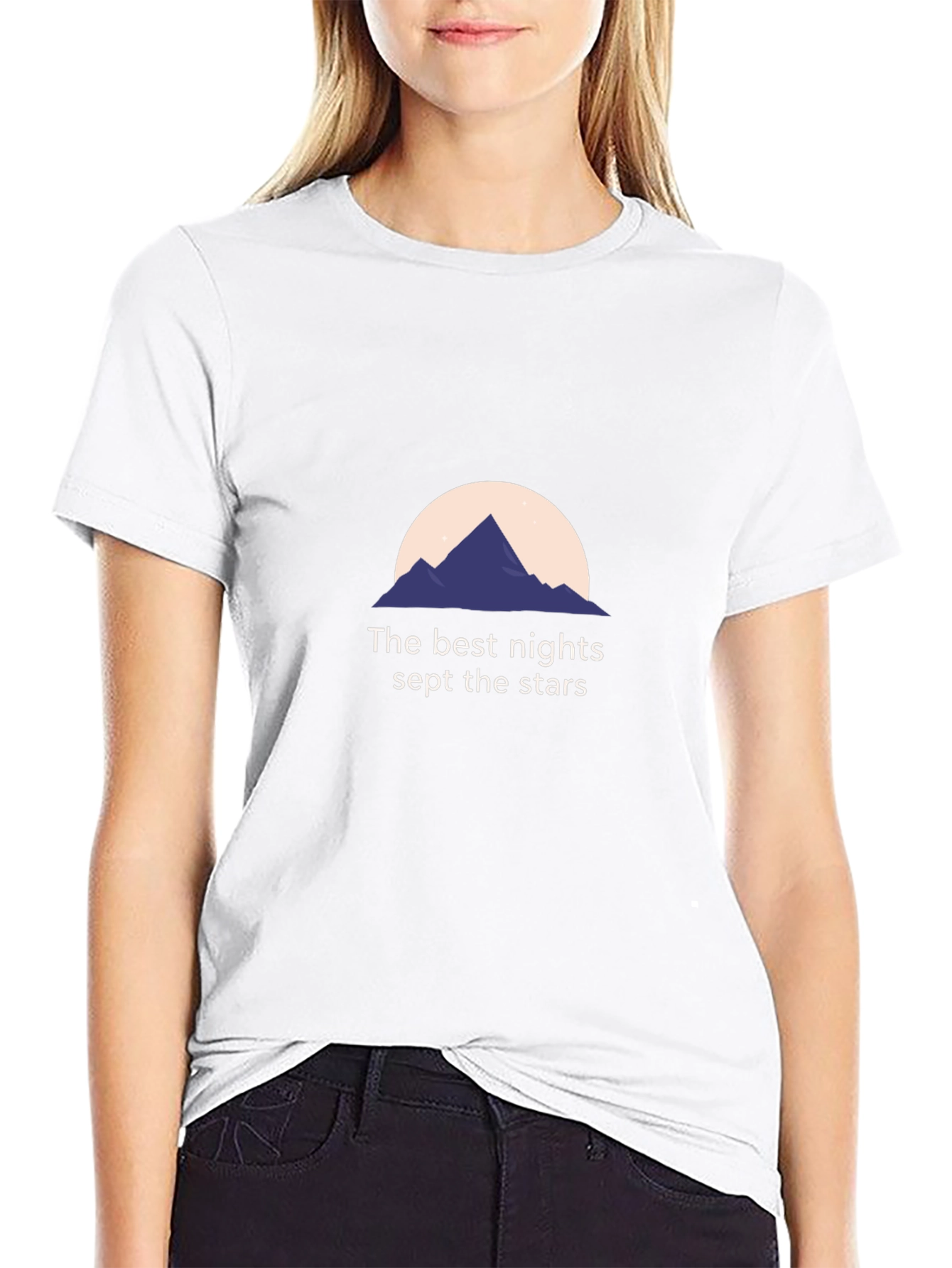 Black Mountain Night Sky Graphic Tee - Unisex view 9