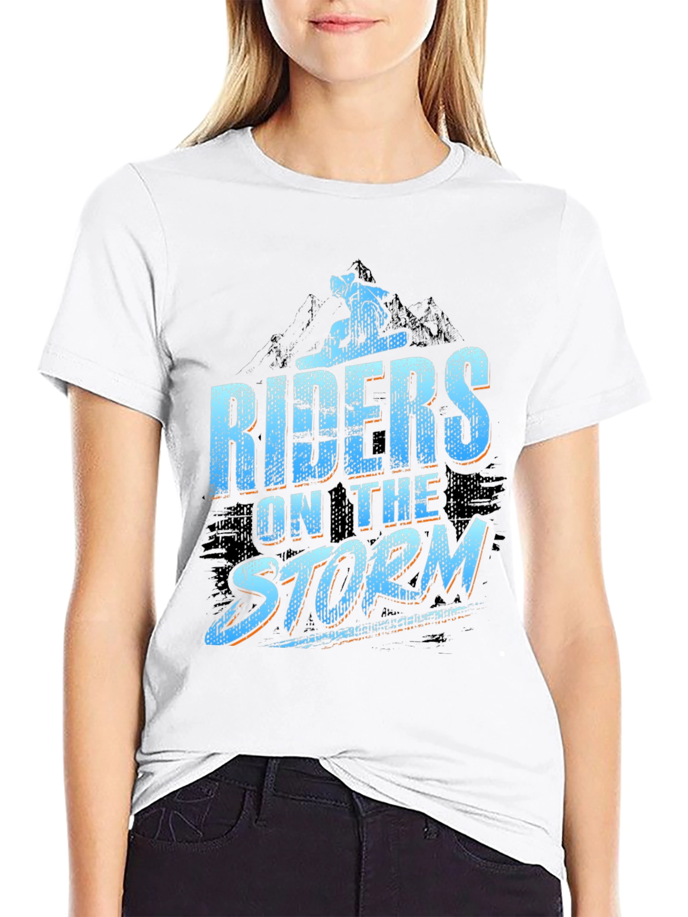Black Riders on the Storm Black Graphic Tee view 9