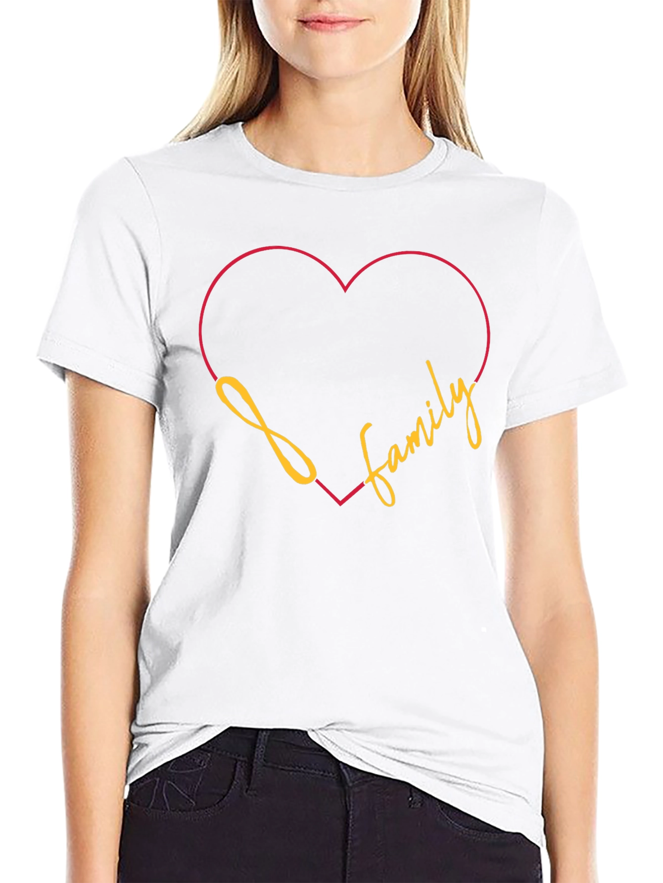 Black Family Heart T-Shirt: Love & Togetherness view 9