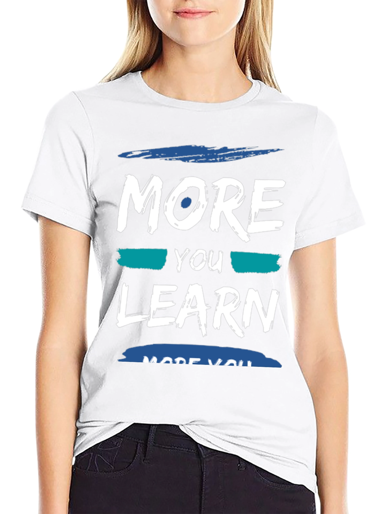 Black More You Learn T-Shirt - Soft Cotton Blend view 9