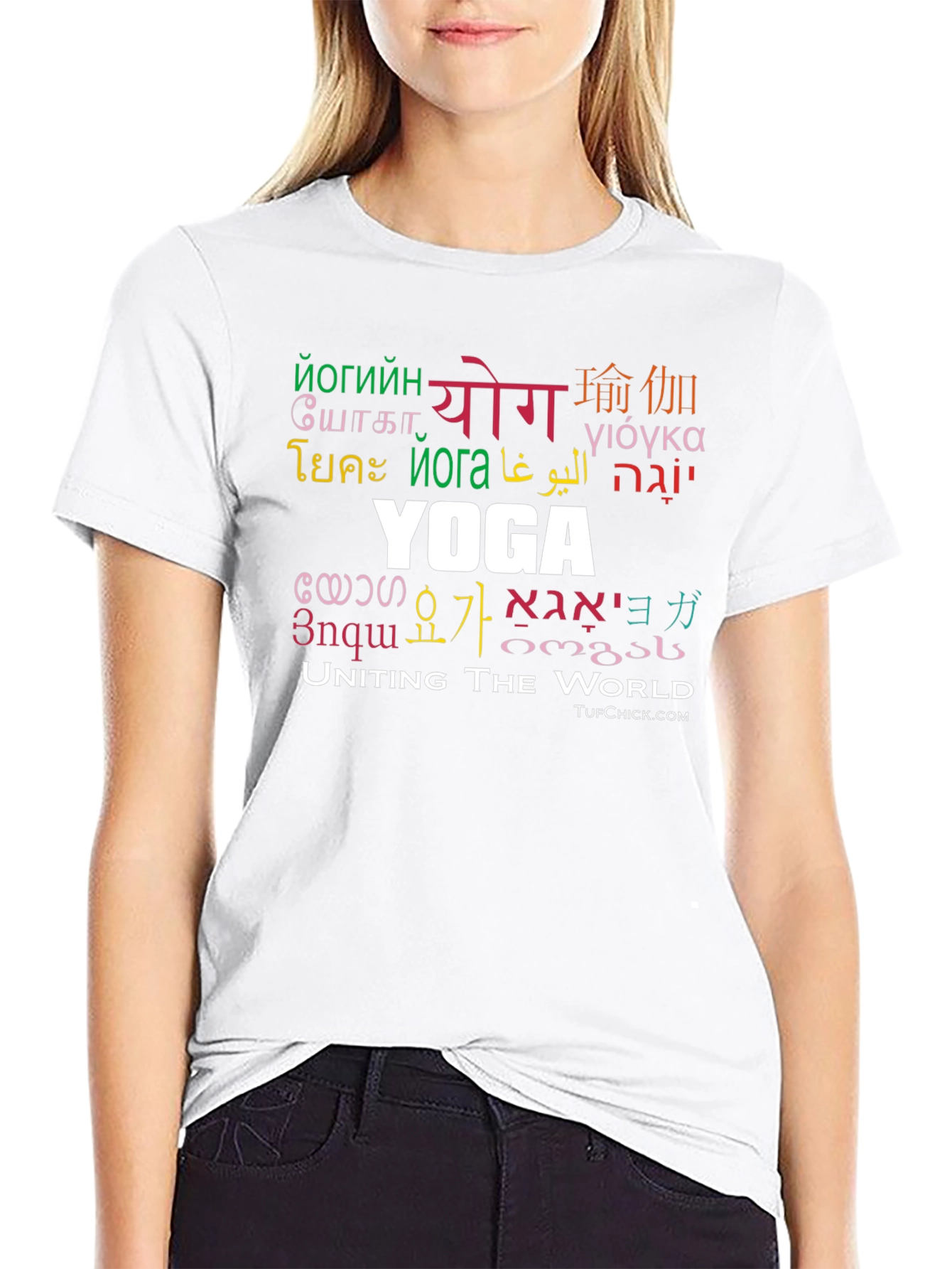 Yoga Uniting The World Black T-Shirt - 9