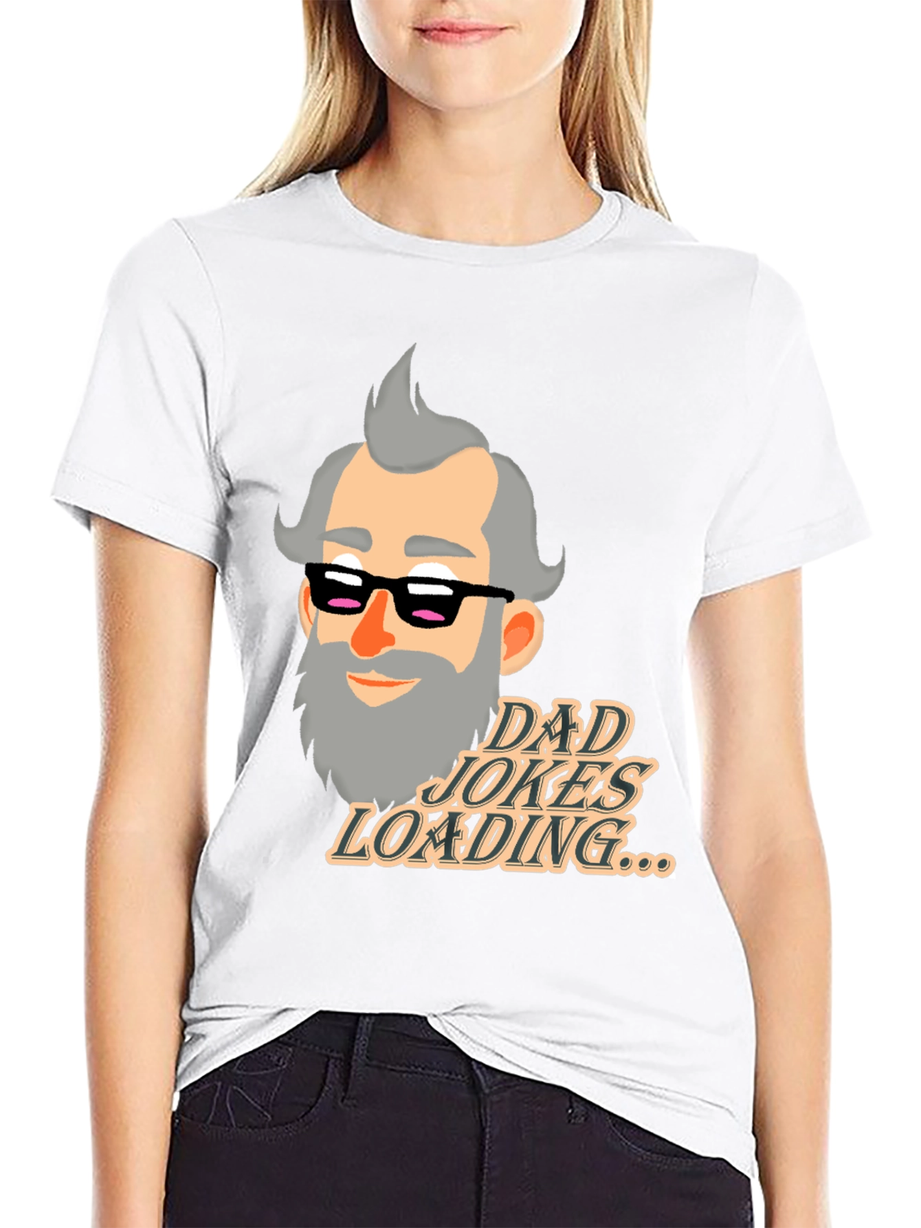 Black Dad Jokes Loading T-Shirt - Funny Father's Day Gift view 9