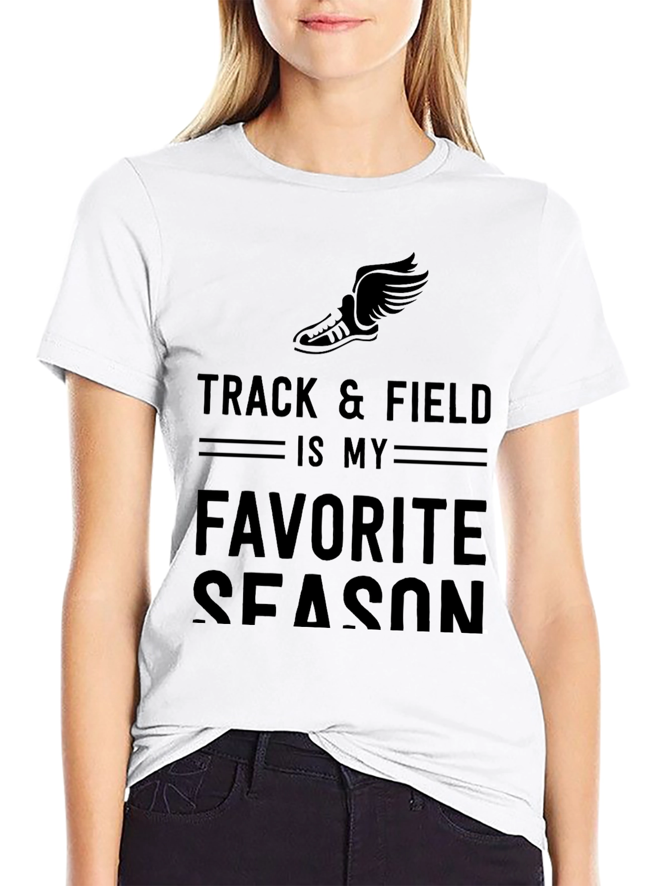 Track & Field Is My Favorite Season Black T-Shirt - 9