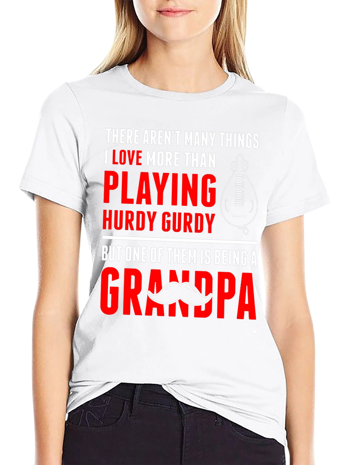Black Hurdy Gurdy Grandpa T-Shirt view 9