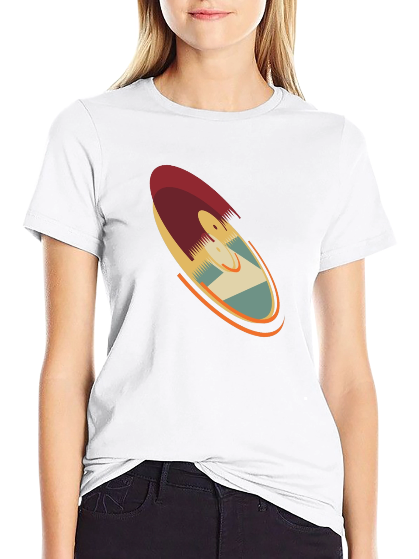 Black Retro Surfboard Graphic Tee - Black Cotton T-Shirt view 9