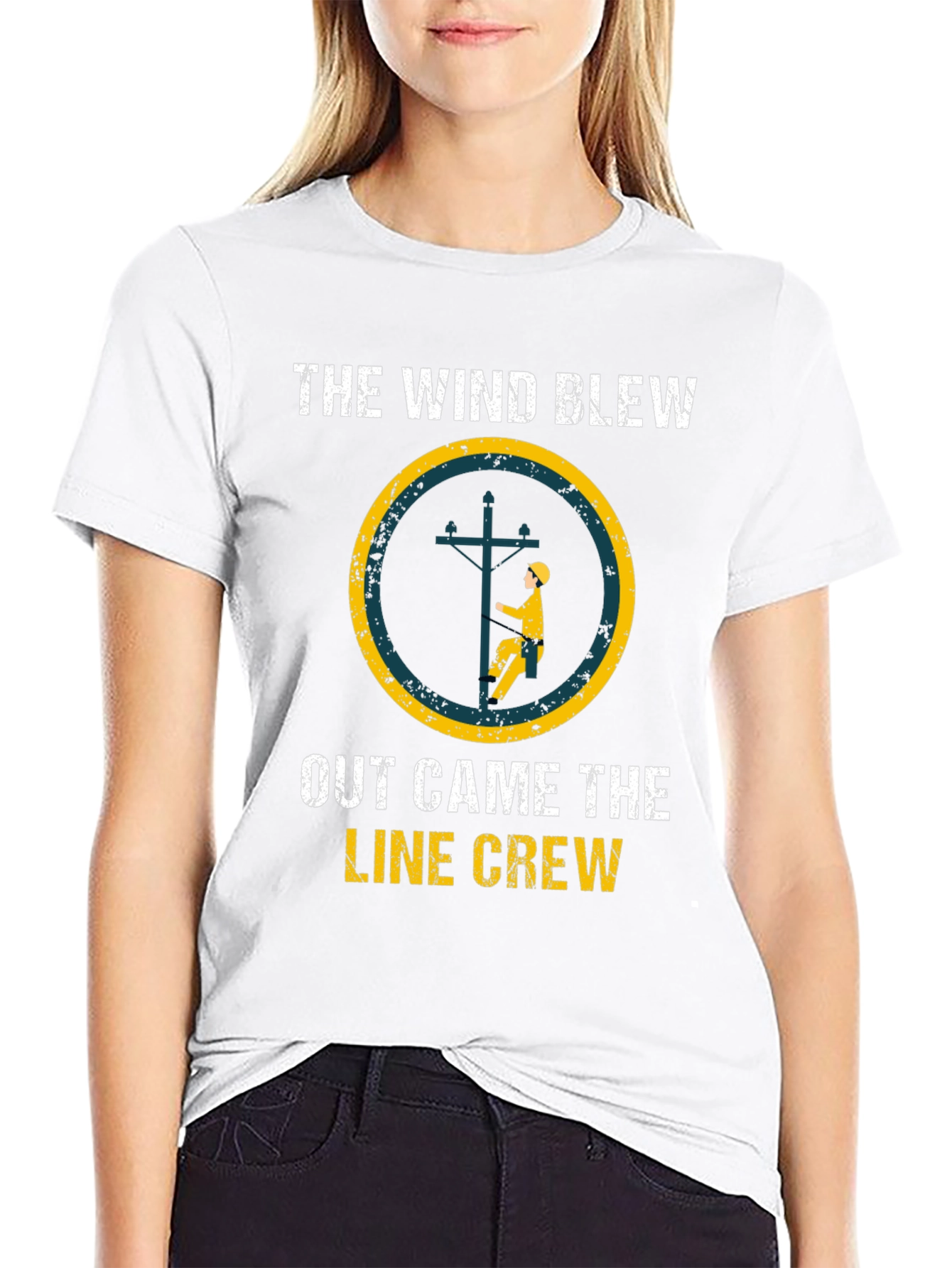 Black The Wind Blew Line Crew Graphic T-Shirt view 9