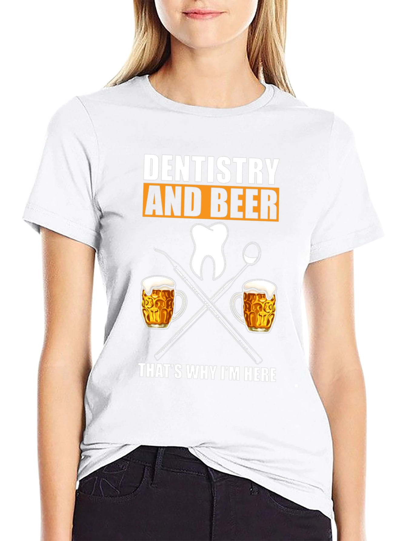 Black Dentistry and Beer T-Shirt - Humorous Dental Apparel view 9
