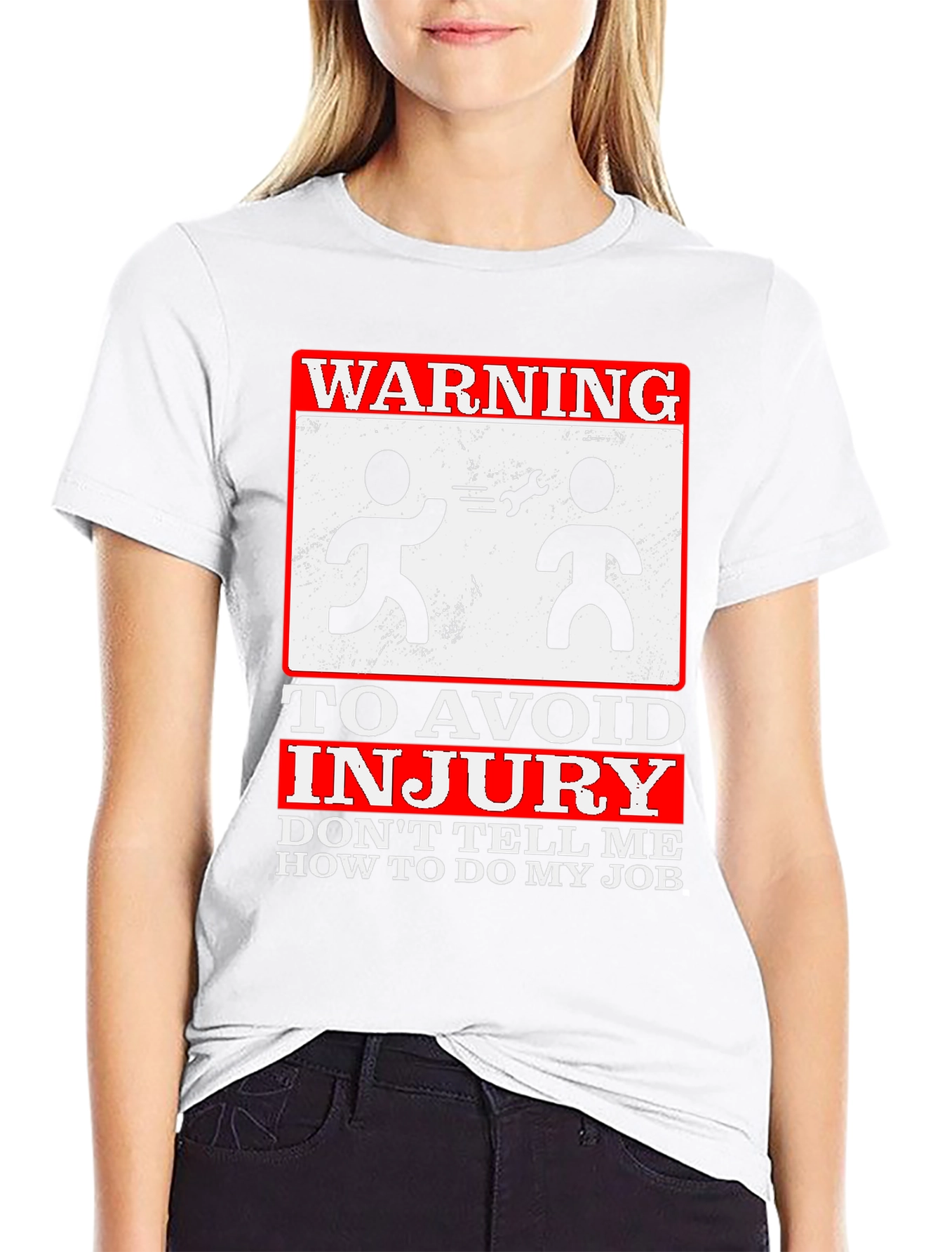 Black Warning Graphic Tee - Don't Tell Me How to Do My Job view 9
