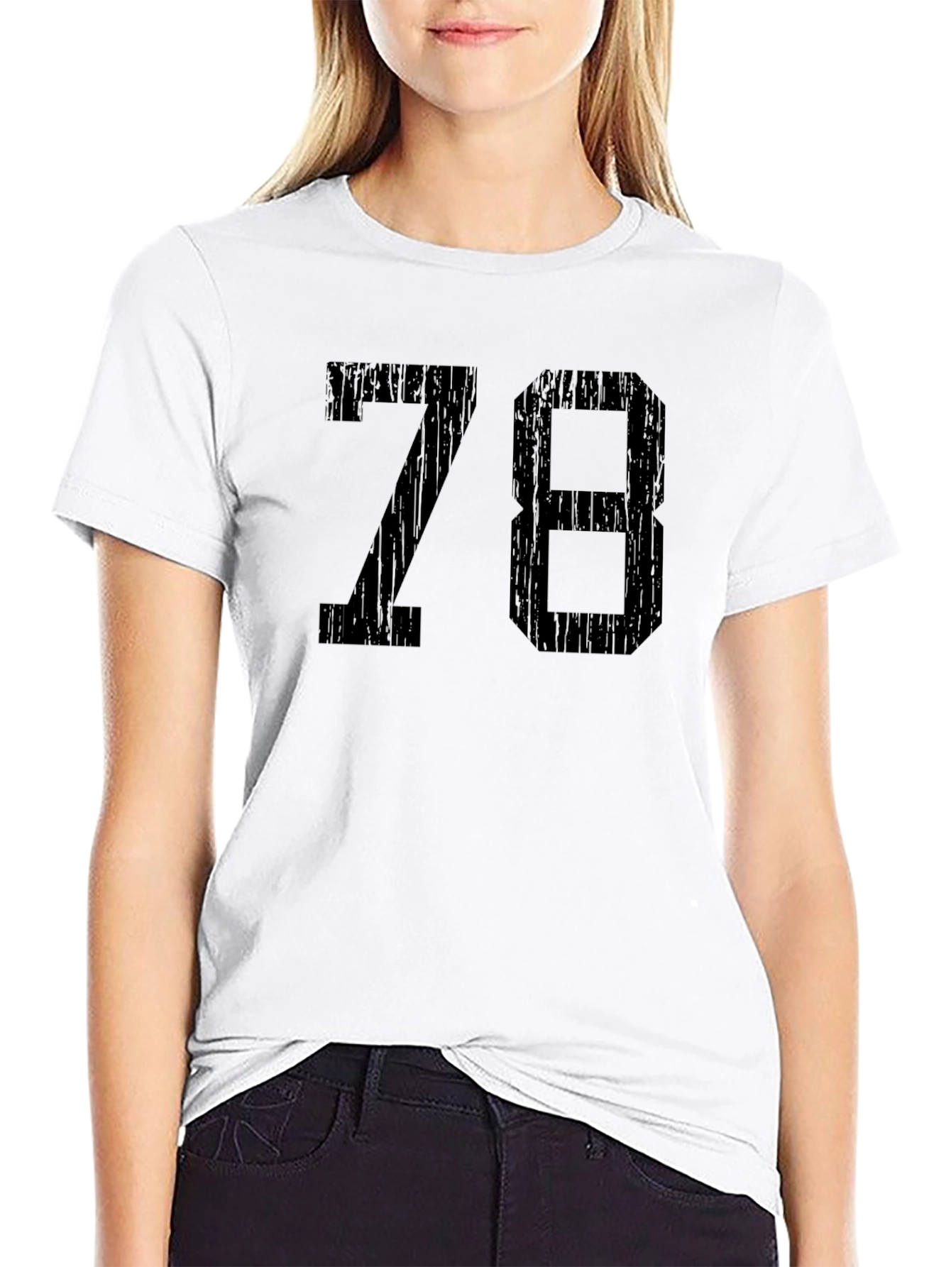 Black Retro Style 78 Graphic T-Shirt - Black view 9