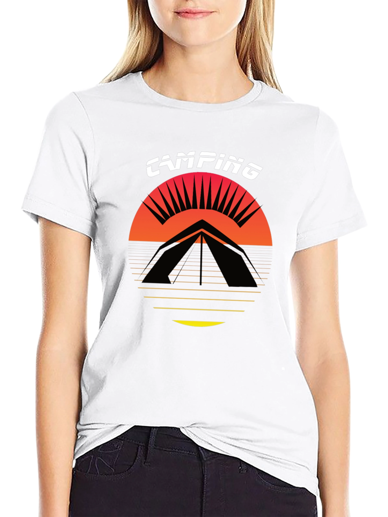 Black Camping Graphic Tee - Black T-Shirt view 9