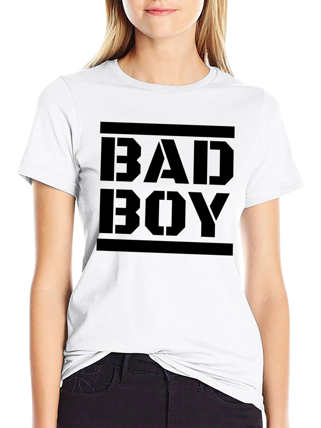 Black Black "Bad Boy" Graphic T-Shirt view 9