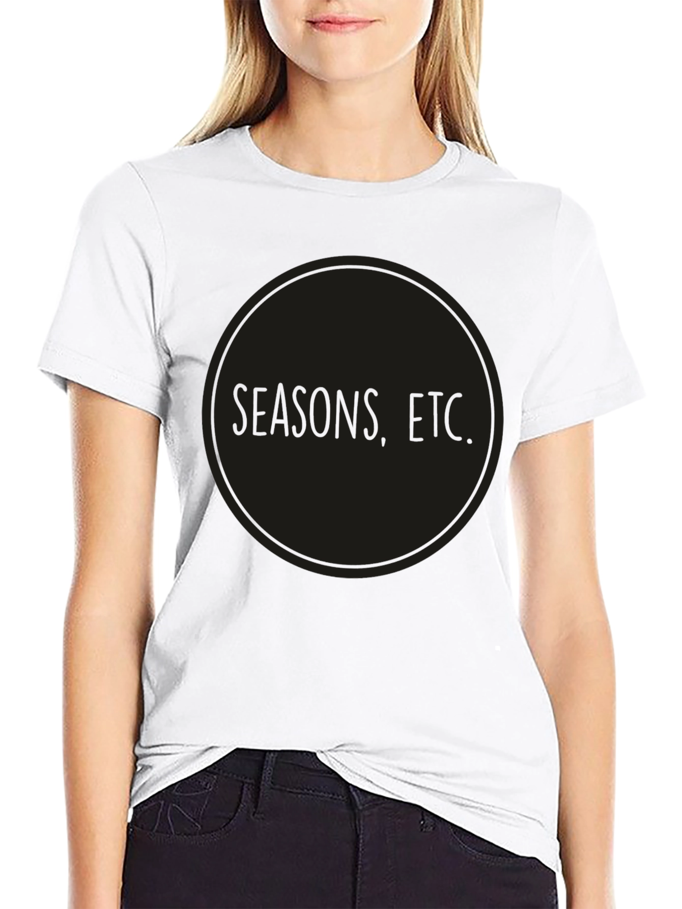 Black Seasons, Etc. Black Graphic Tee - Minimalist Style view 9