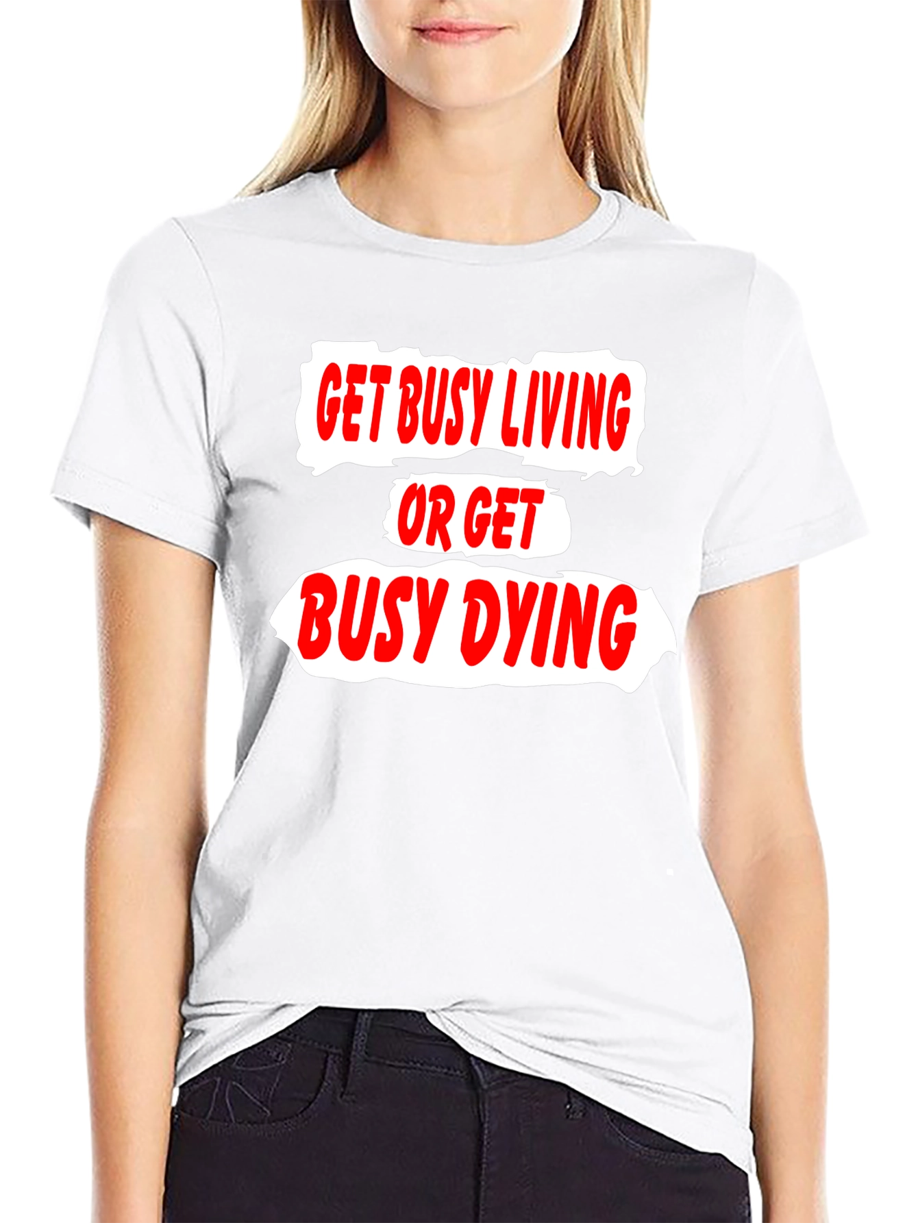 Black Get Busy Living T-Shirt view 9