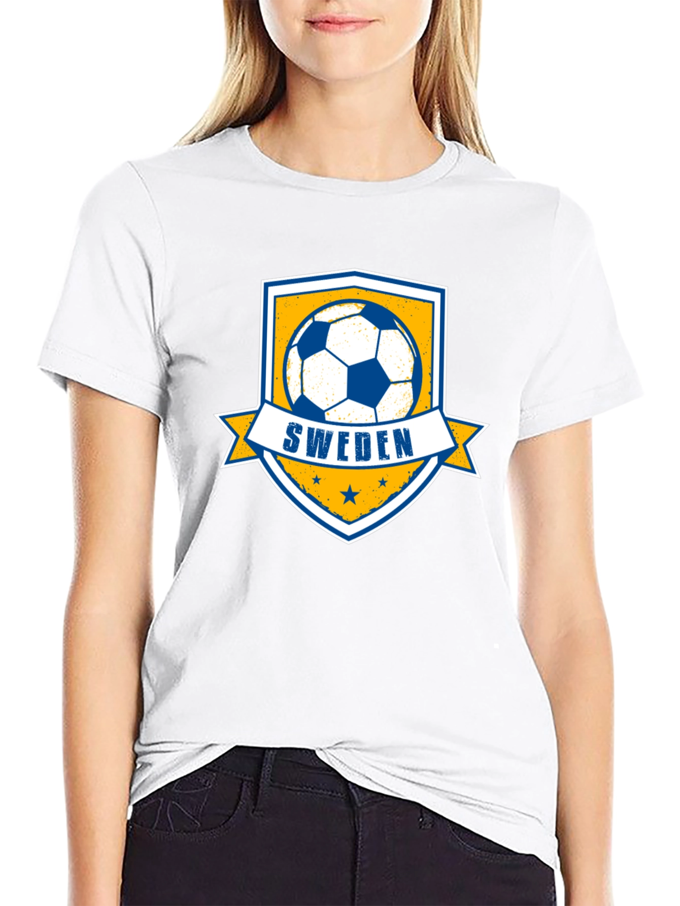 Sweden Soccer T-Shirt - Black Tee - 9