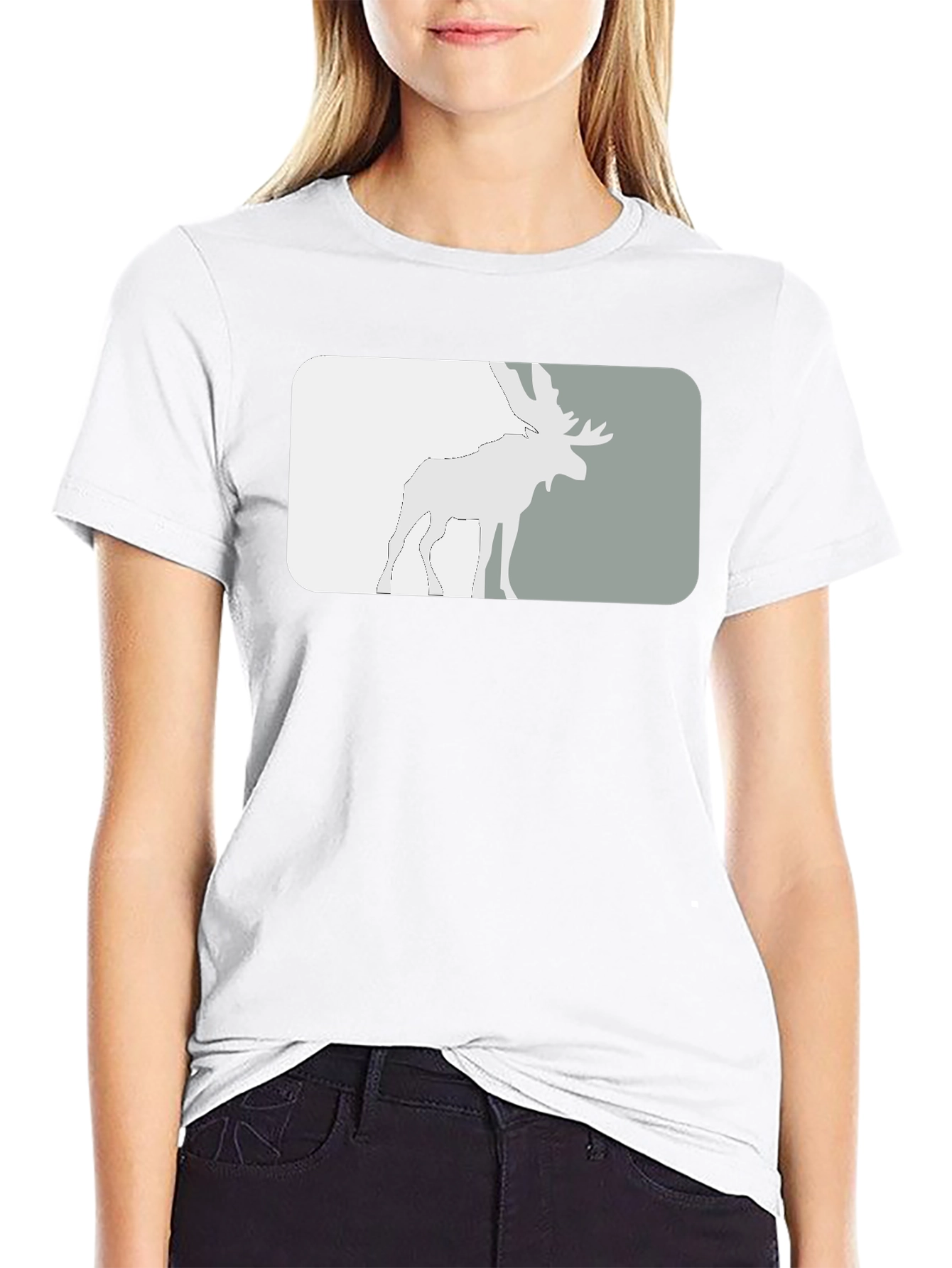 Black Moose Graphic Tee - Stylish Black T-Shirt view 9