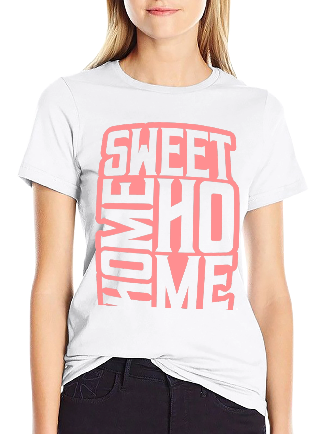 Black Sweet Home Graphic Black T-Shirt view 9