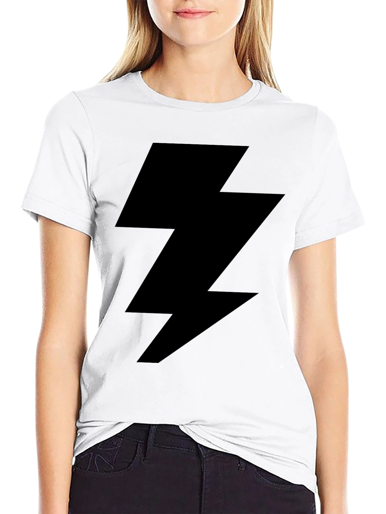 Black Black Lightning Bolt Graphic Tee - Men's view 9