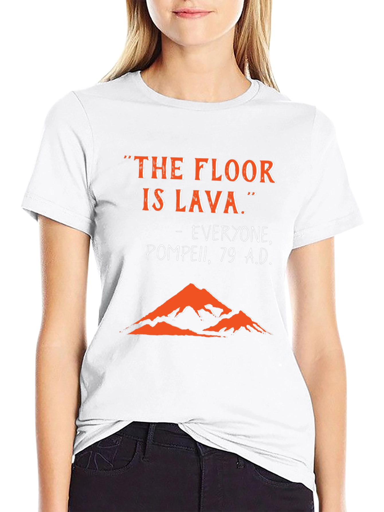 Black The Floor is Lava - Pompeii 79 AD T-Shirt view 9