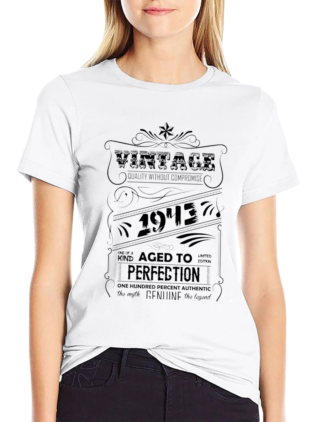 Black Vintage 1943 Aged To Perfection T-Shirt view 9