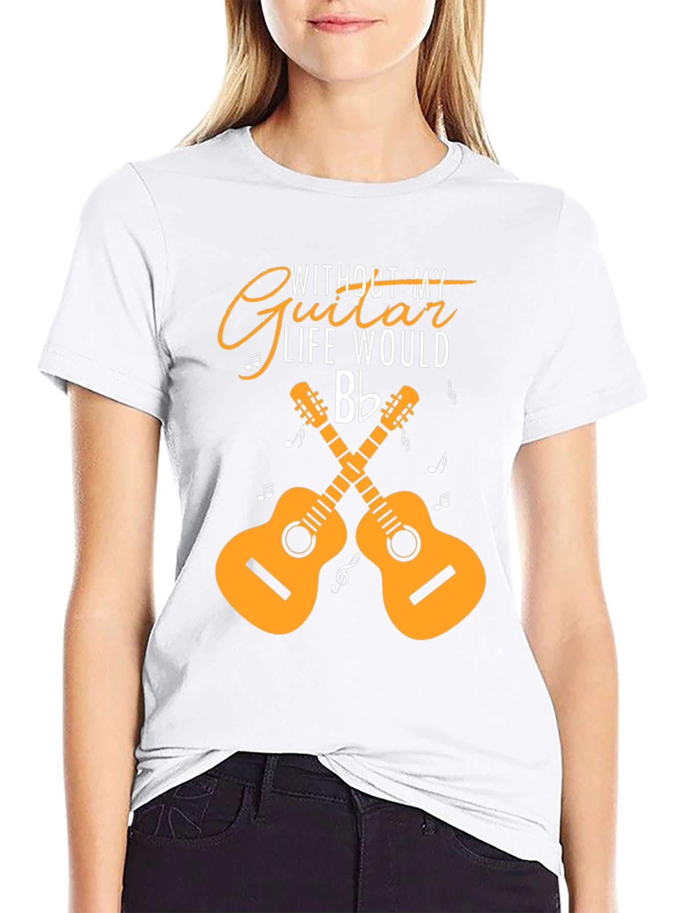Black Guitar Life T-Shirt: Music Lover Tee view 9