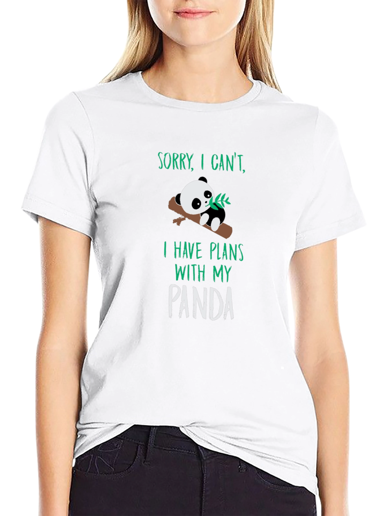 Black Panda Plans Graphic Tee - Cute & Comfy view 9
