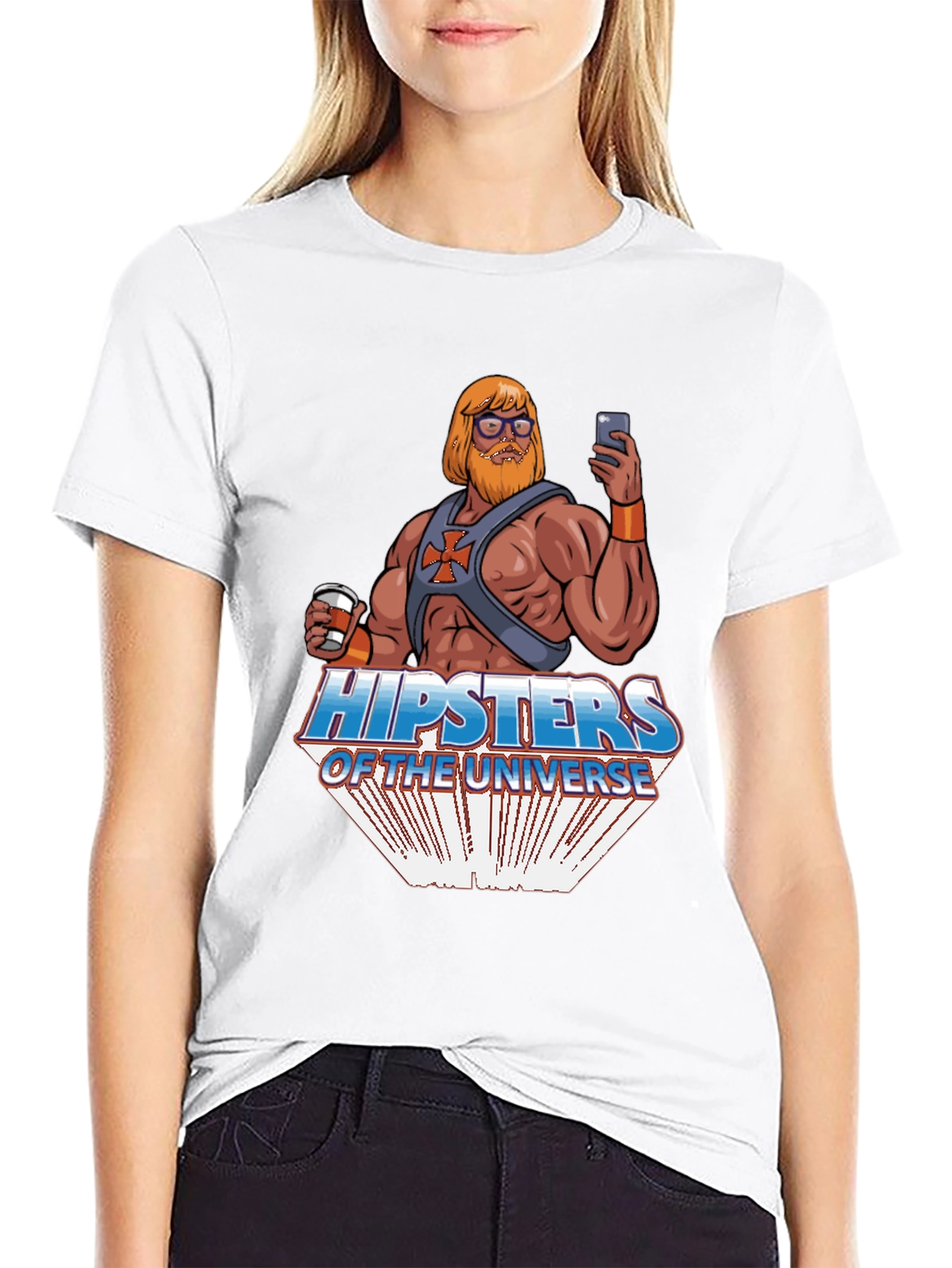 Black Hipsters of the Universe Graphic Tee view 9
