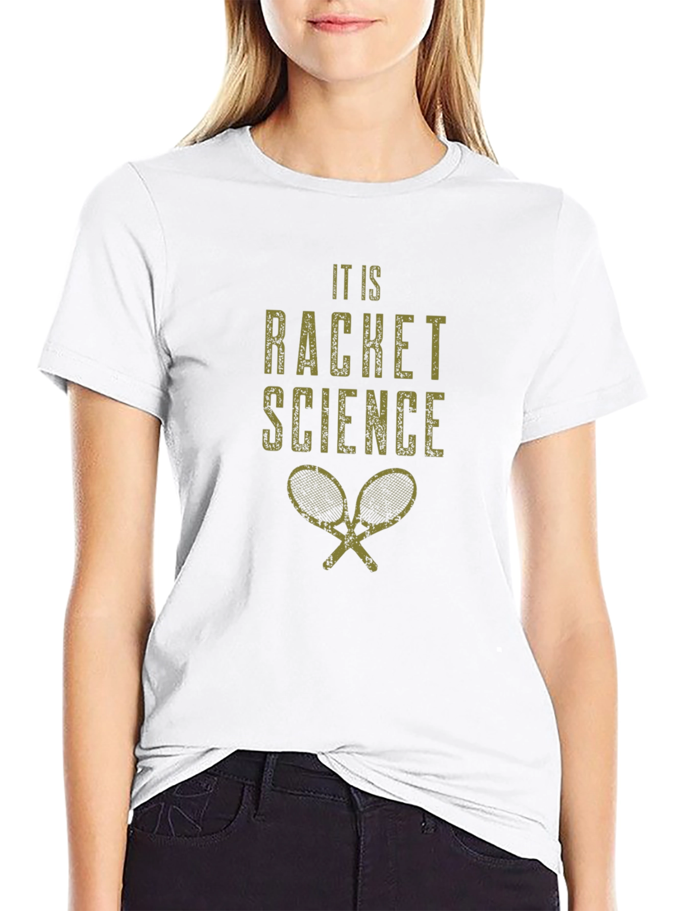 Black It Is Racket Science T-Shirt - Black view 9