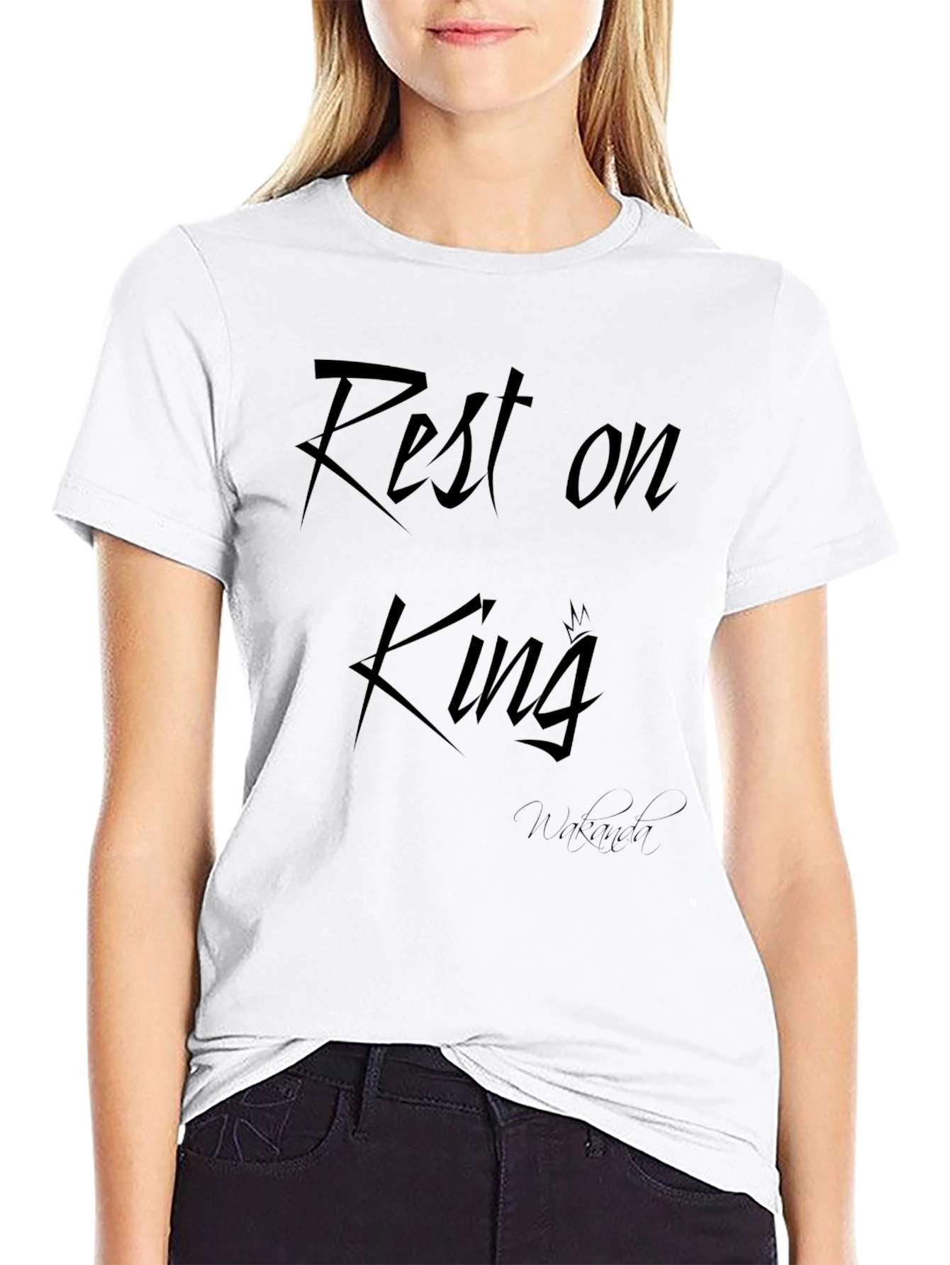 Black Rest on King Black T-Shirt view 9