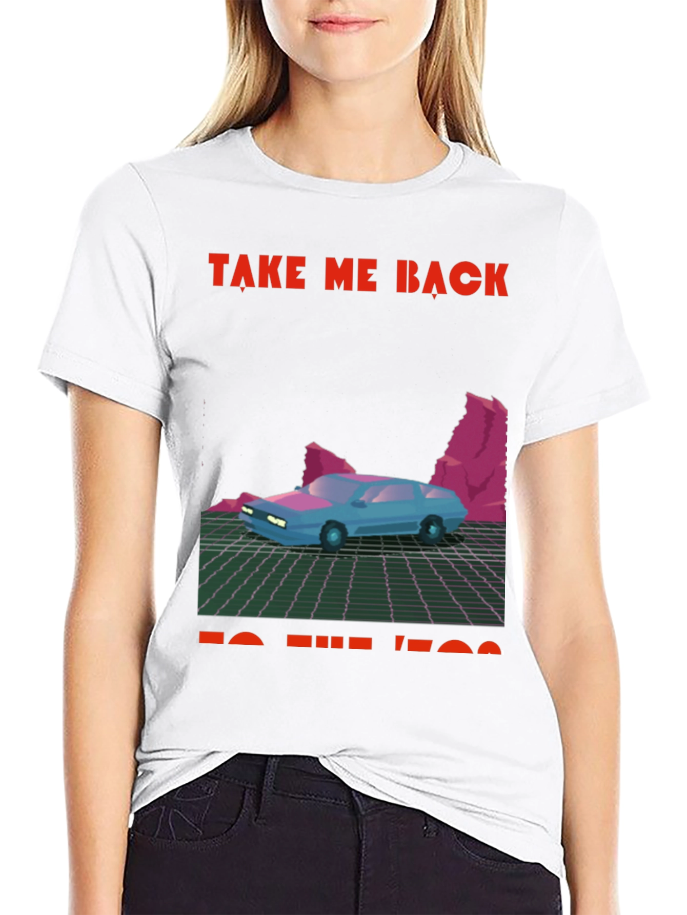 Black Retro 80s Car Graphic Tee view 9